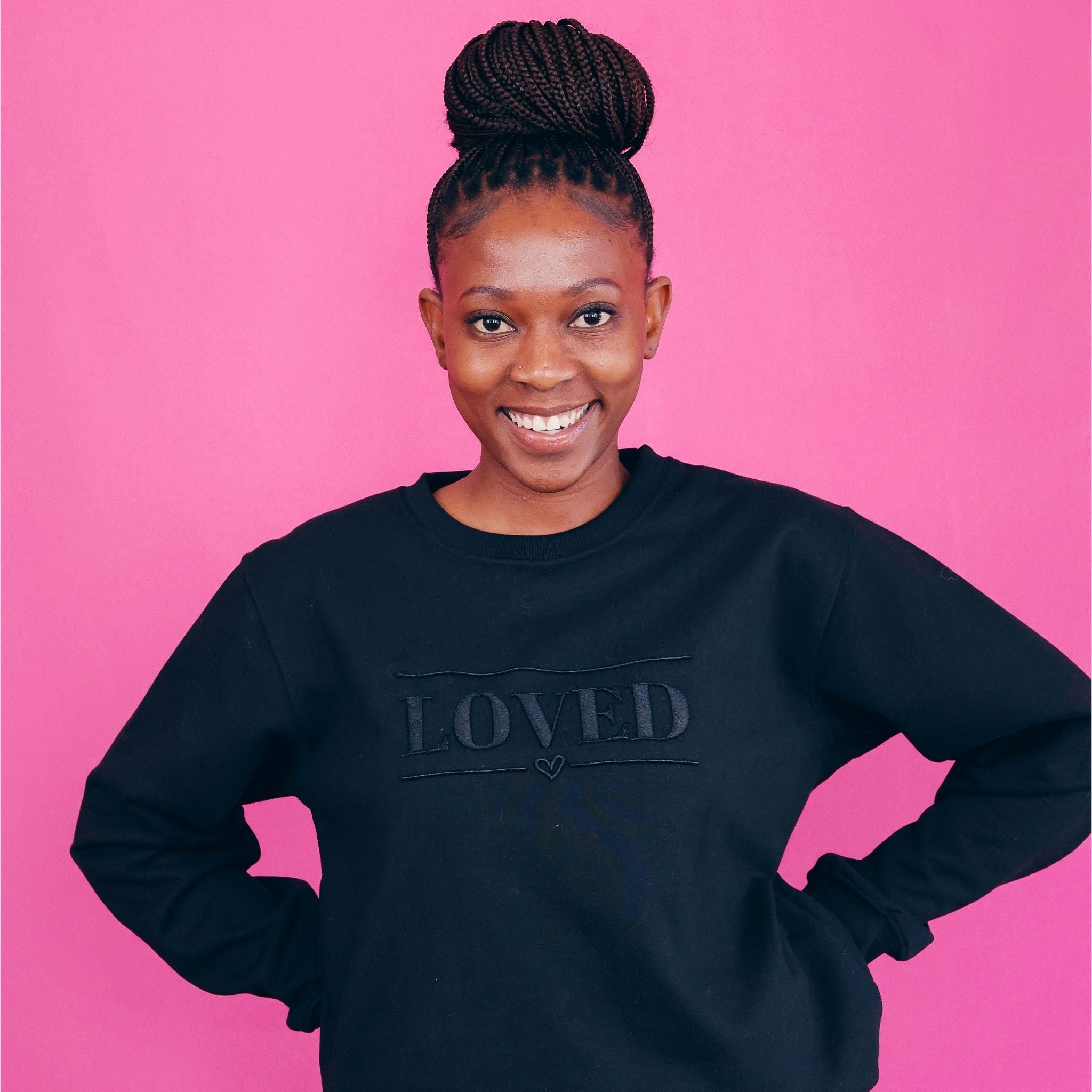 Loved Embroidered Sweatshirt
