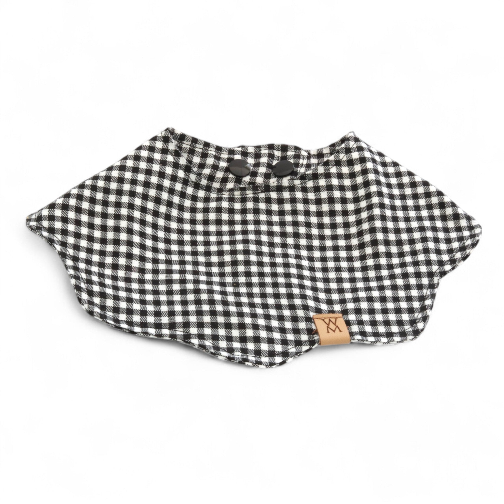 Black Checked Baby Bib