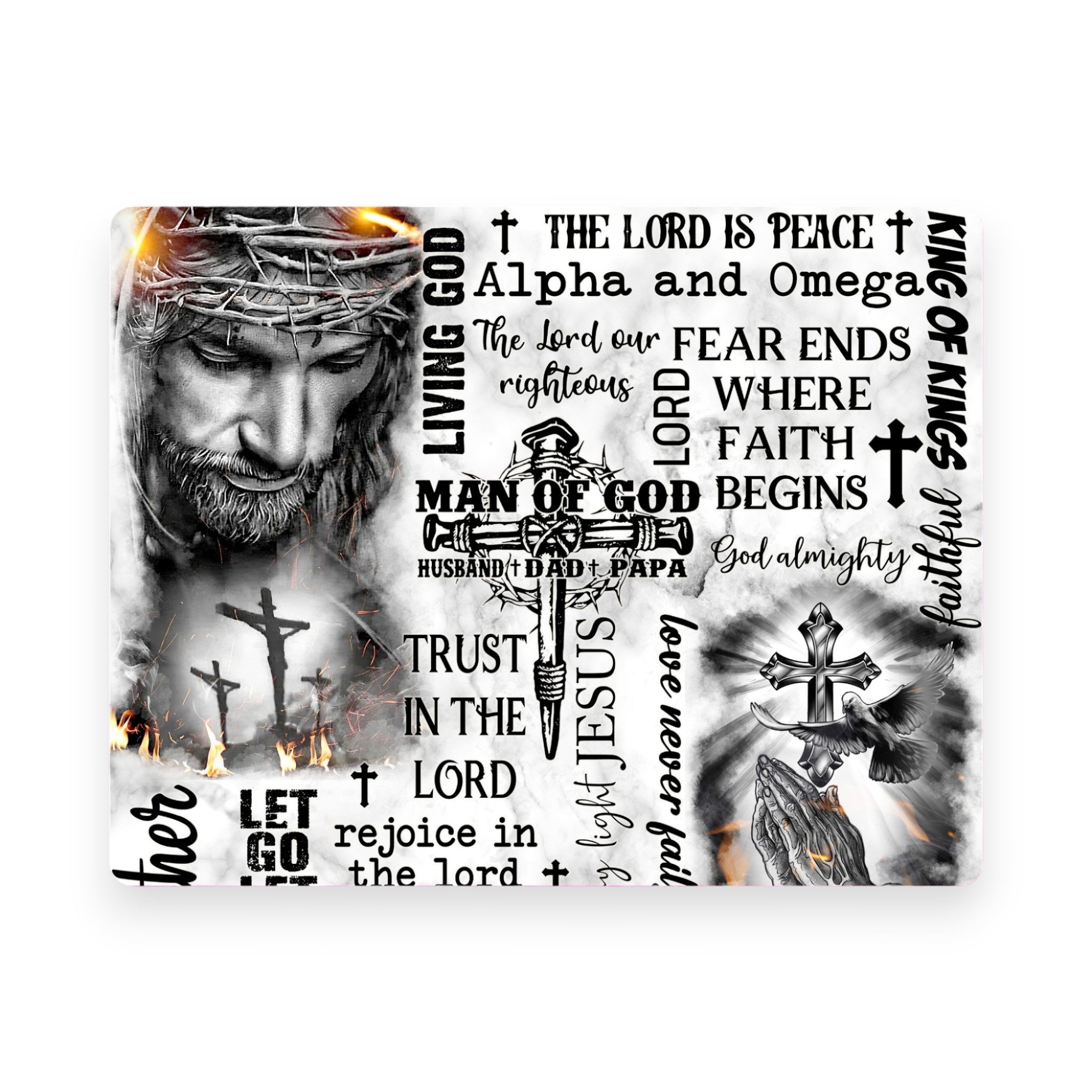 Dad Man of God Mousepad