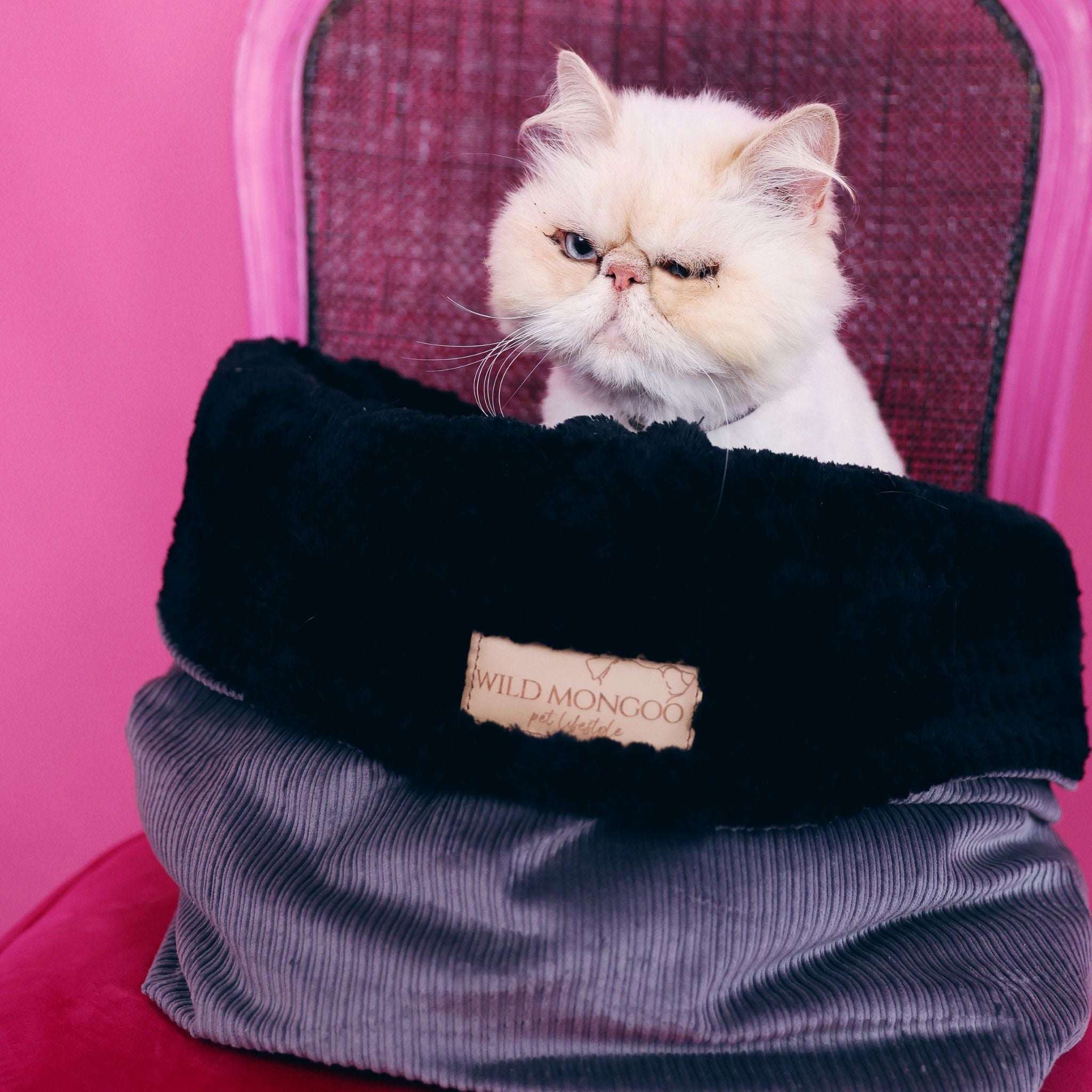 Grey and Black Pet Bed