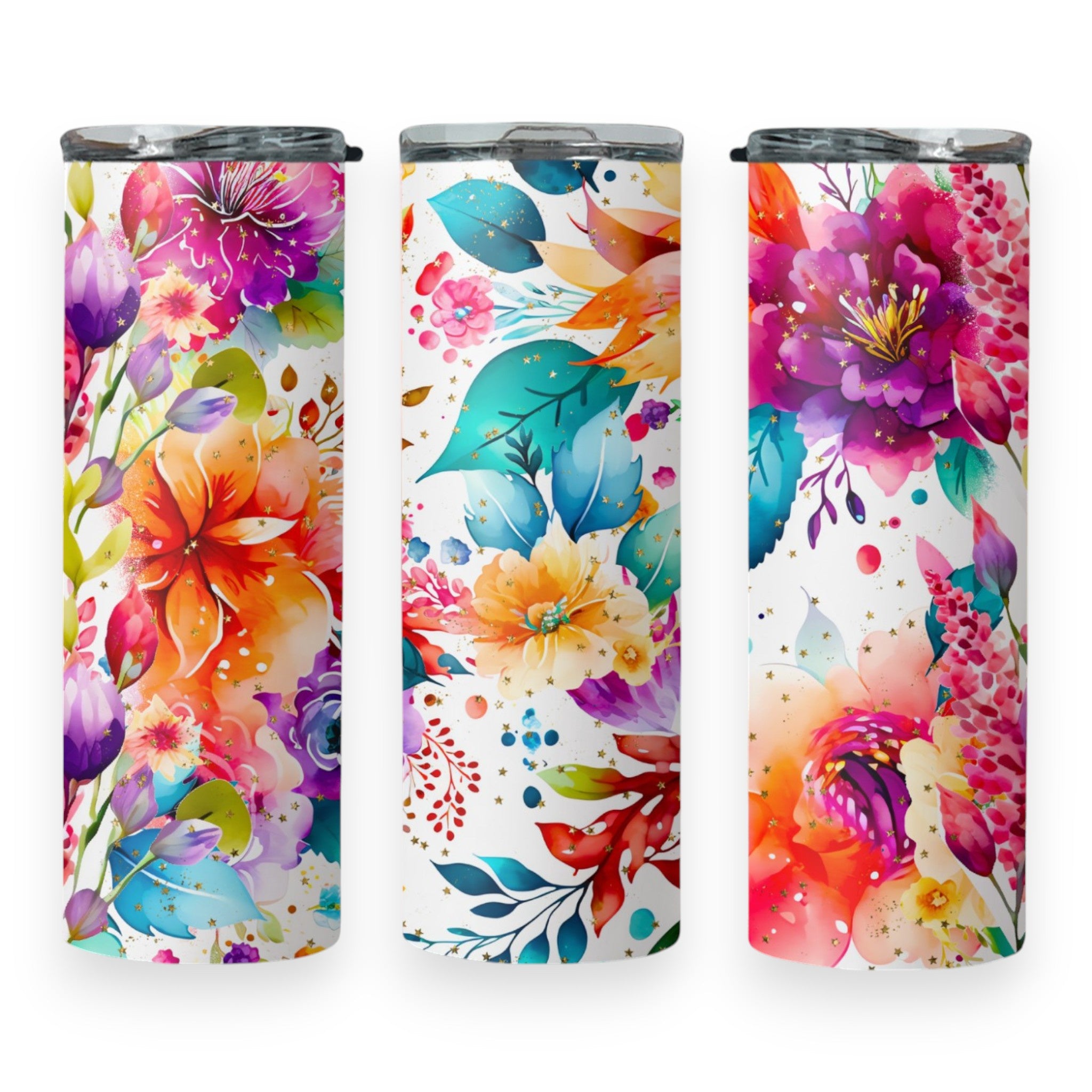 Vibrant Flower Tumbler