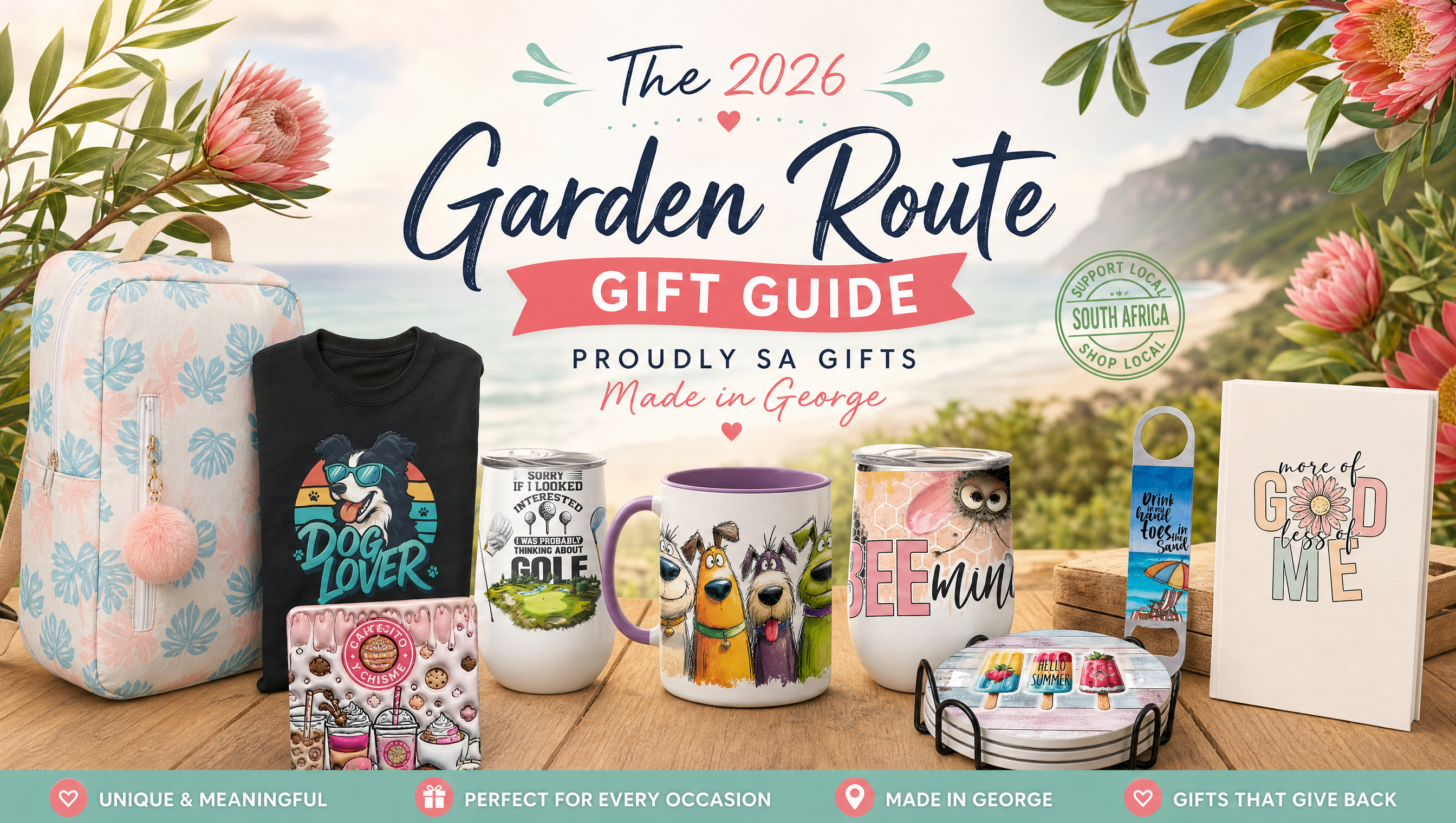 Garden Route gift guide hero - Wild Mongoo proudly SA handmade gifts hand-printed by women in our George studio