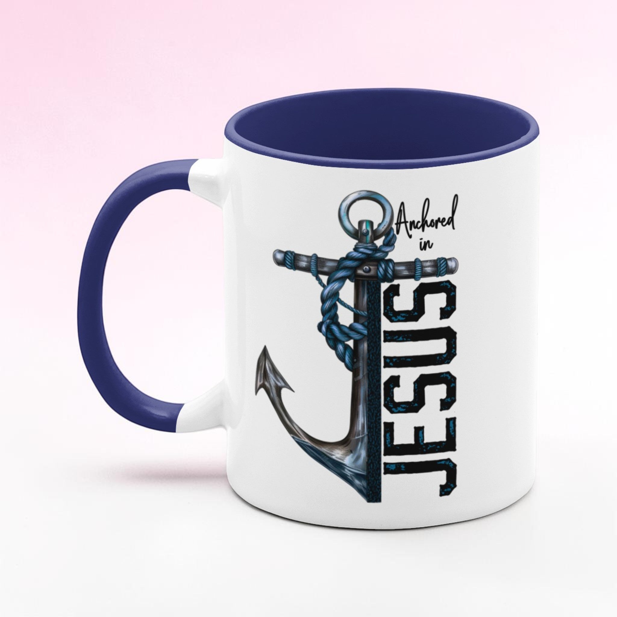 Anchored in Jesus Mug