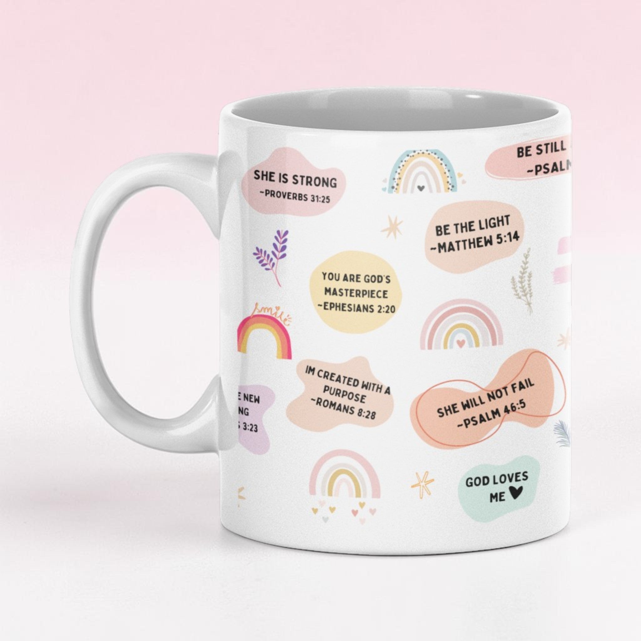 Bible affirmations inspirational Christian coffee mug