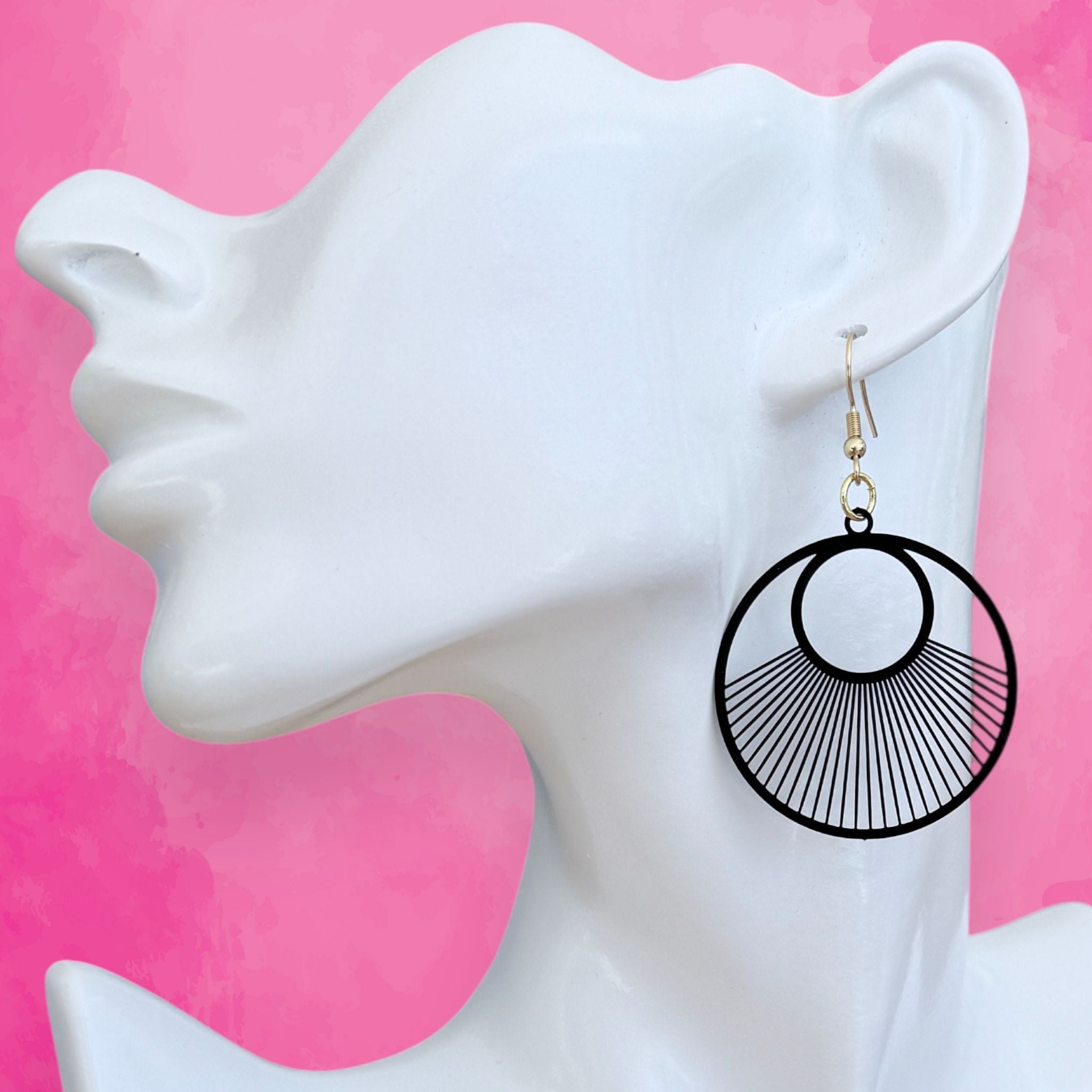 Black Hoop Earring