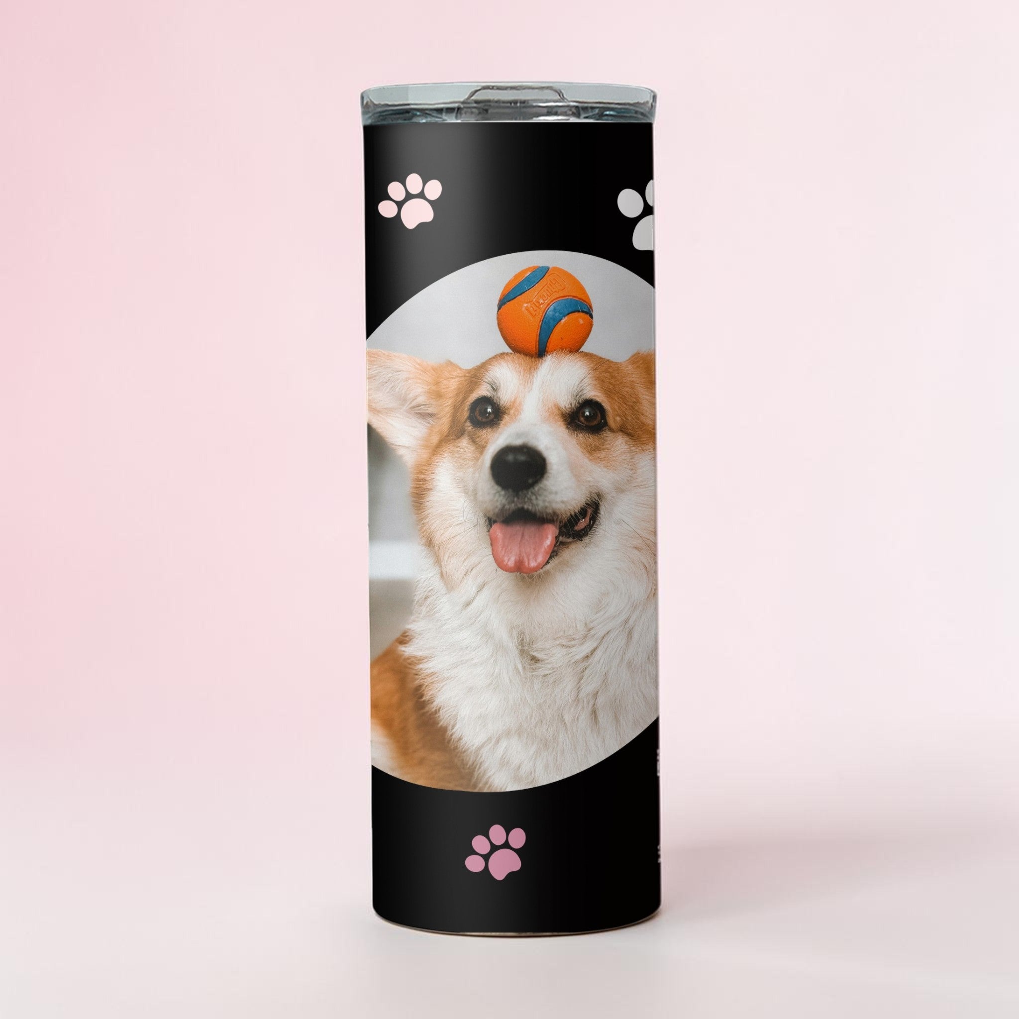 Black and Pink Personalised Tumbler