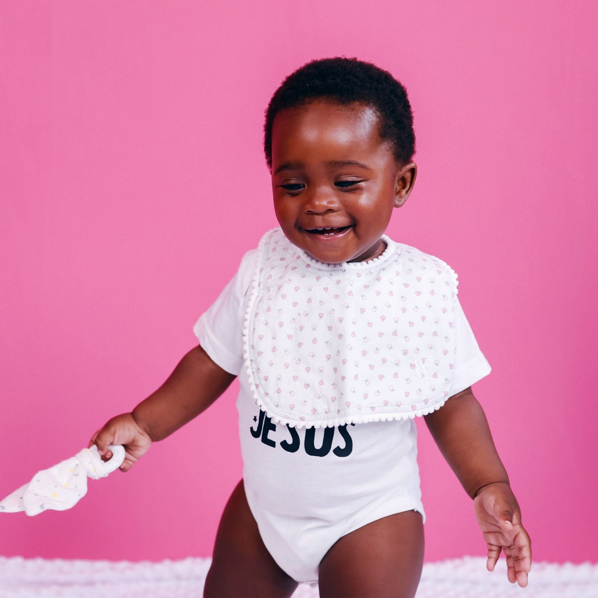 Pink Apple Bibs