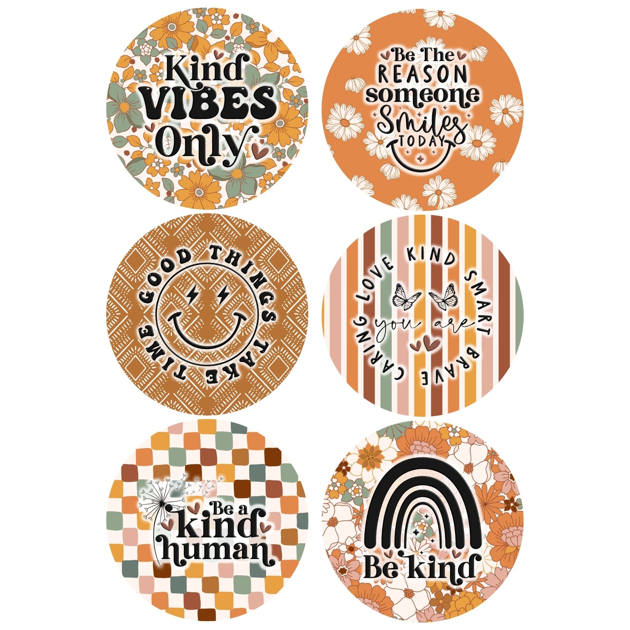 Boho Ceramic Coaster Set