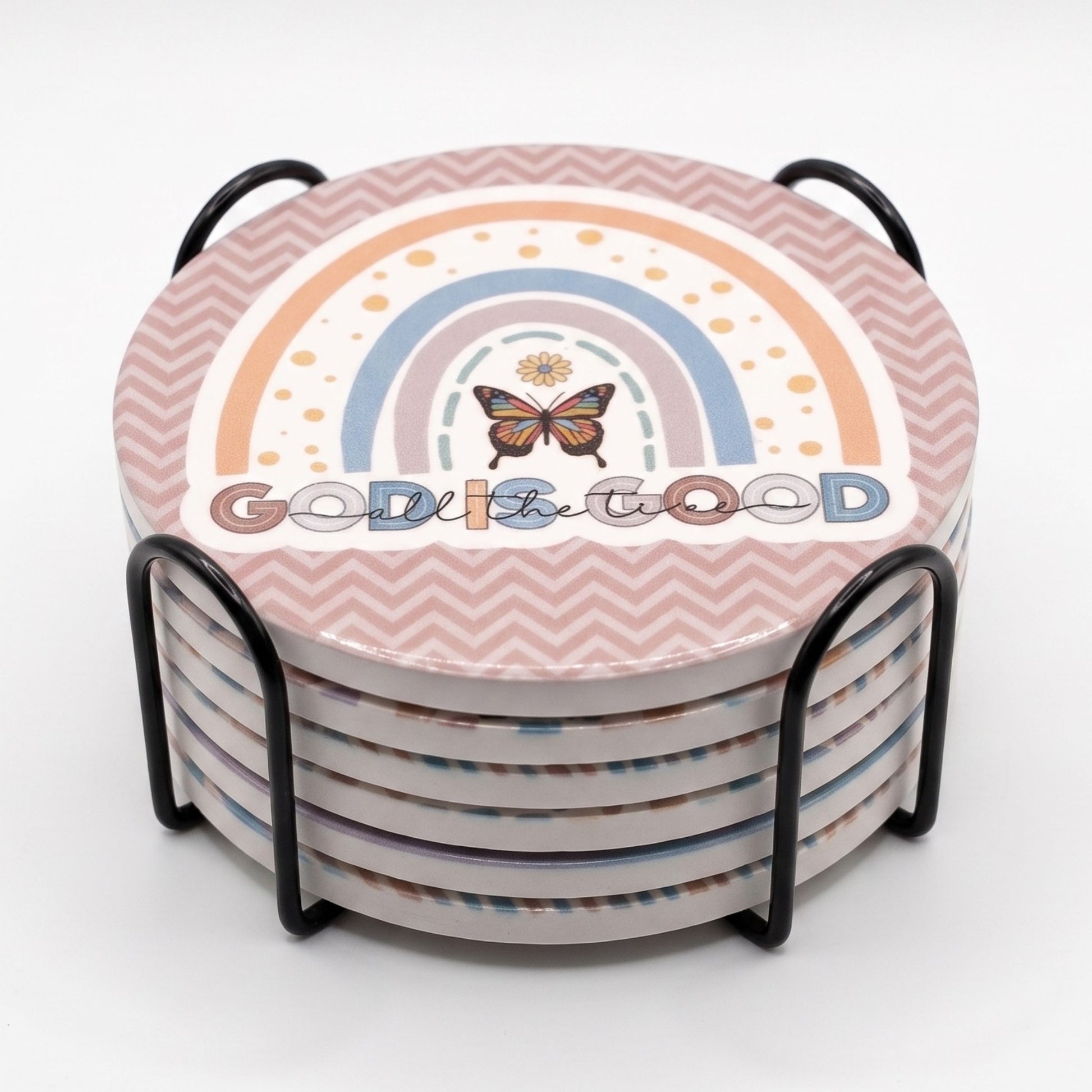 Boho Christian Coaster Set