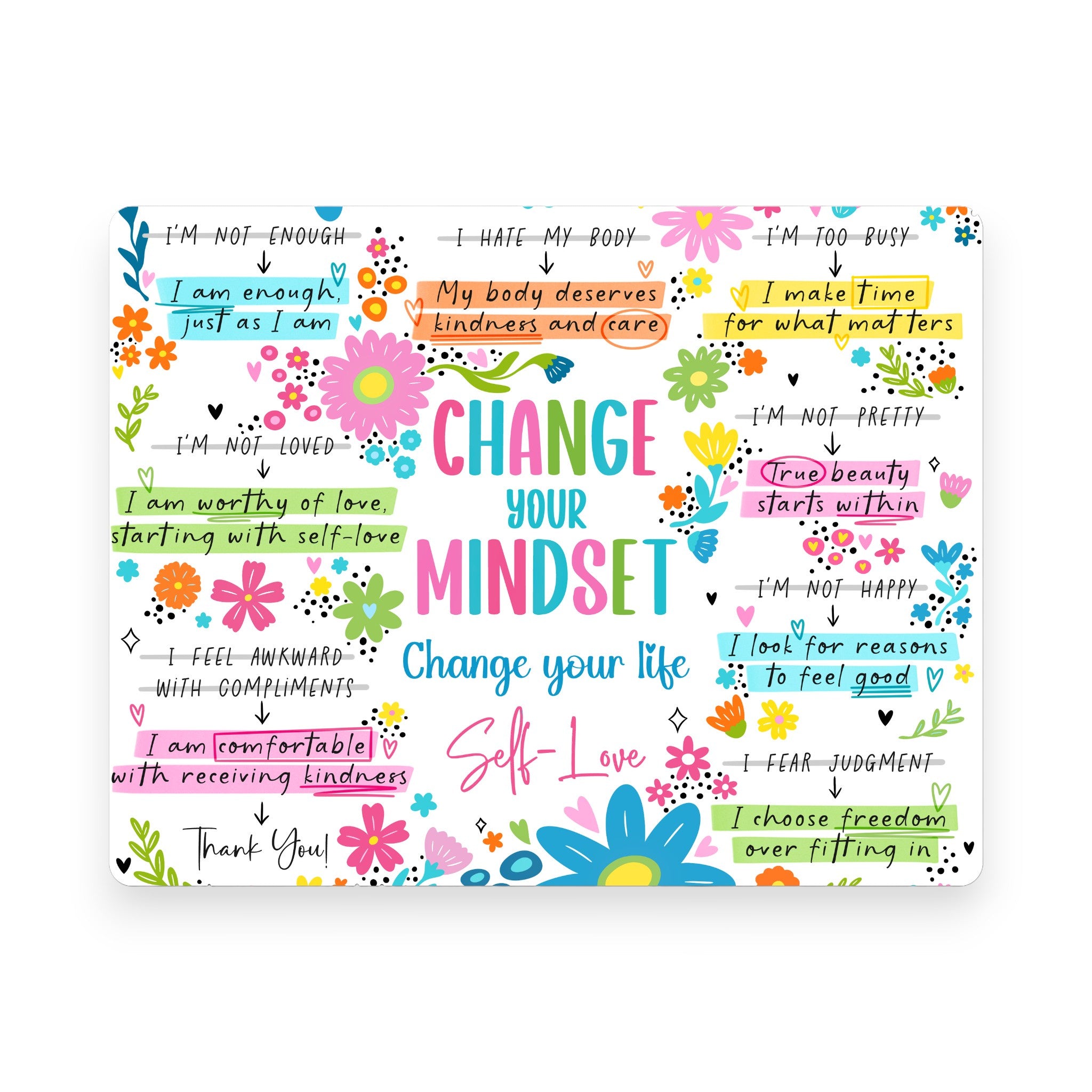 Change Your Mindset Pink Mousepad