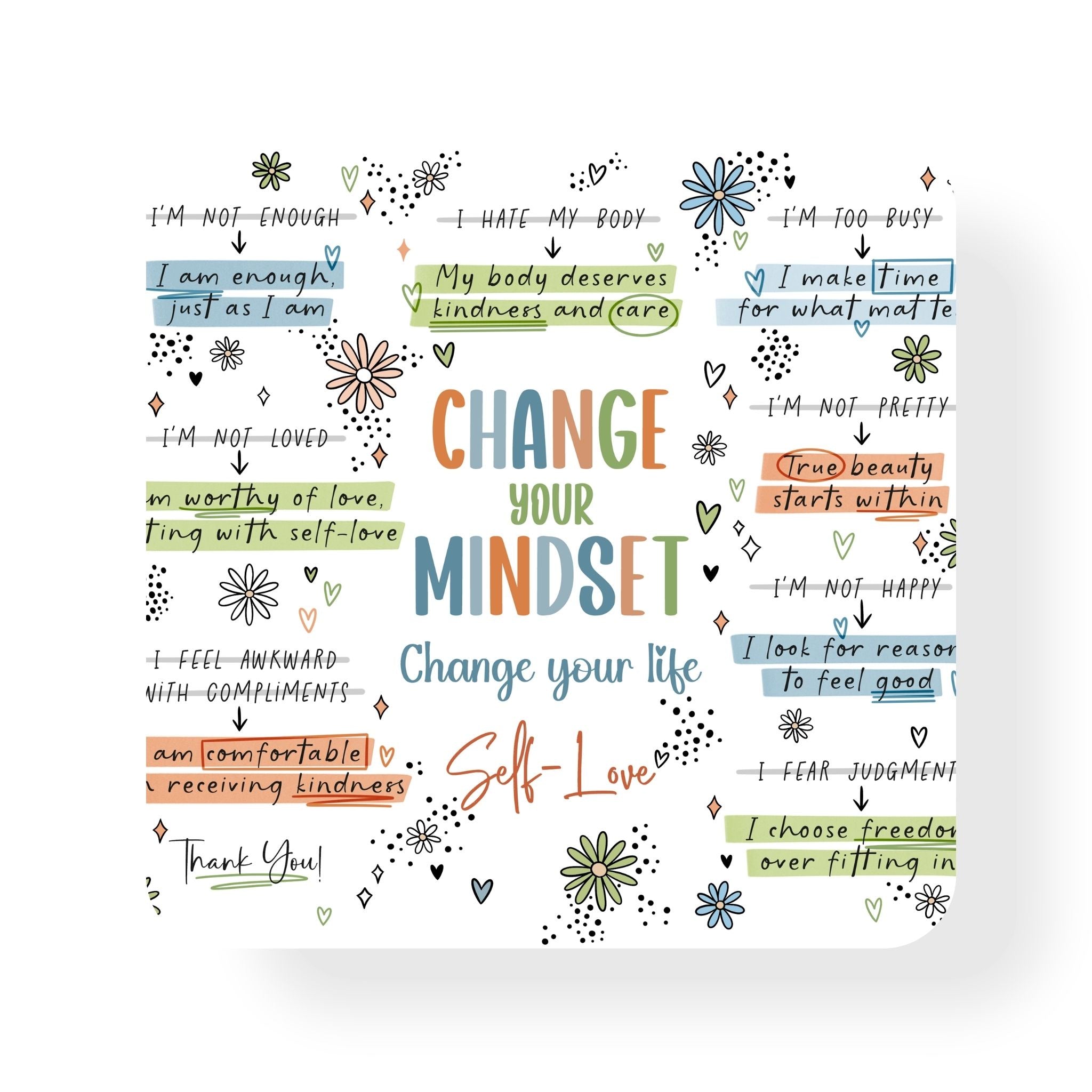 Change your Mindset Green Coaster