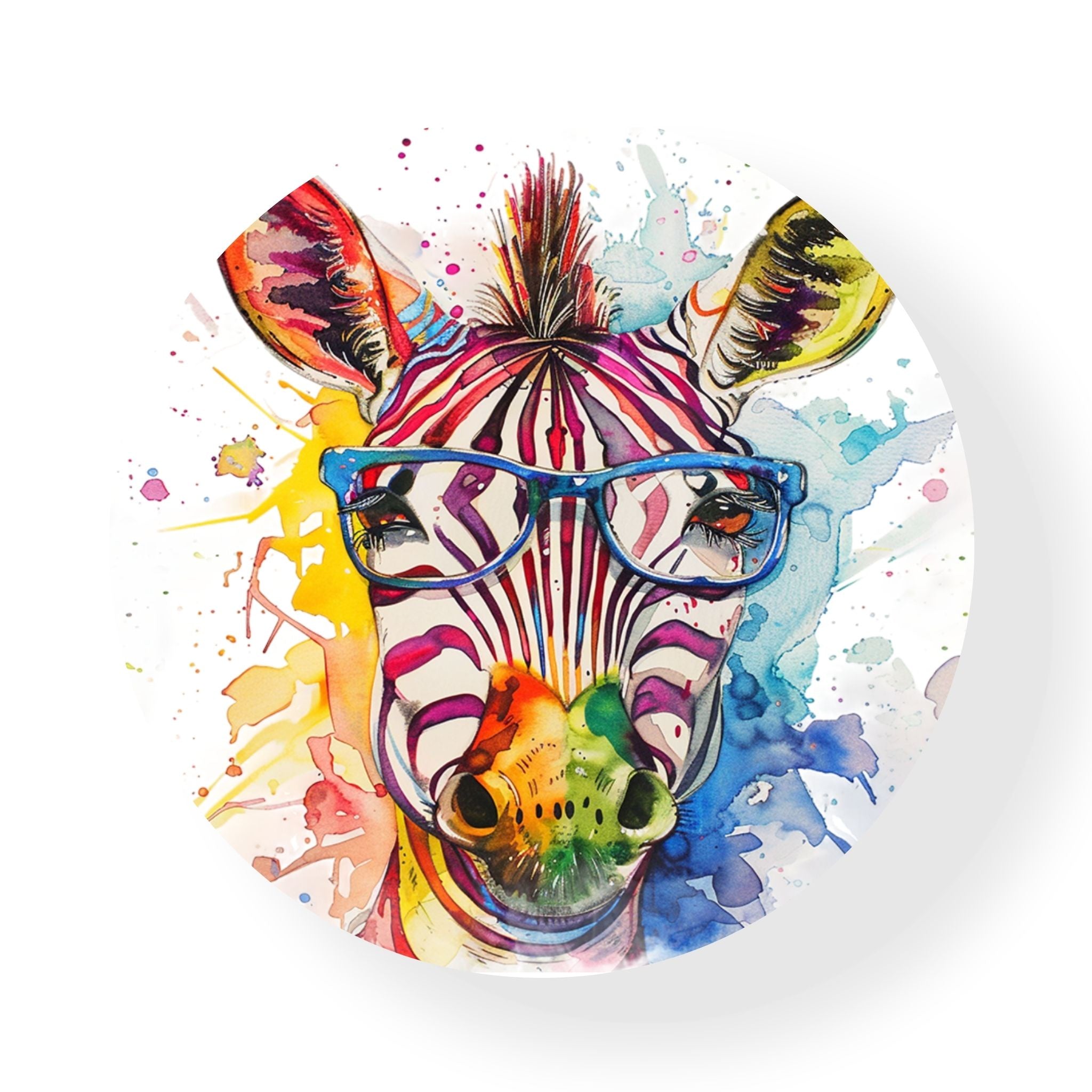 Colourful Zebra Coaster