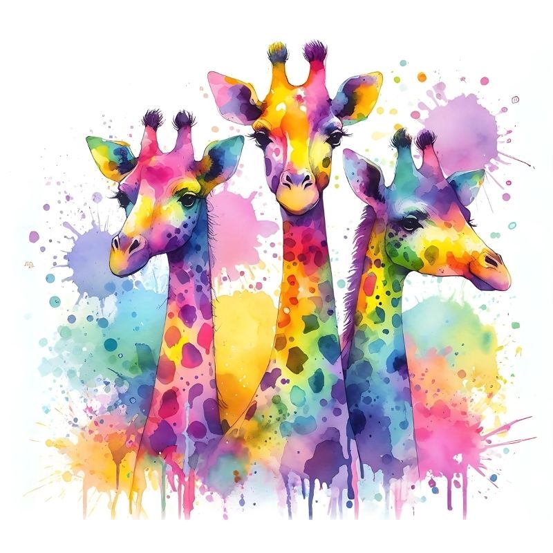 Colourful Giraffe Tumbler