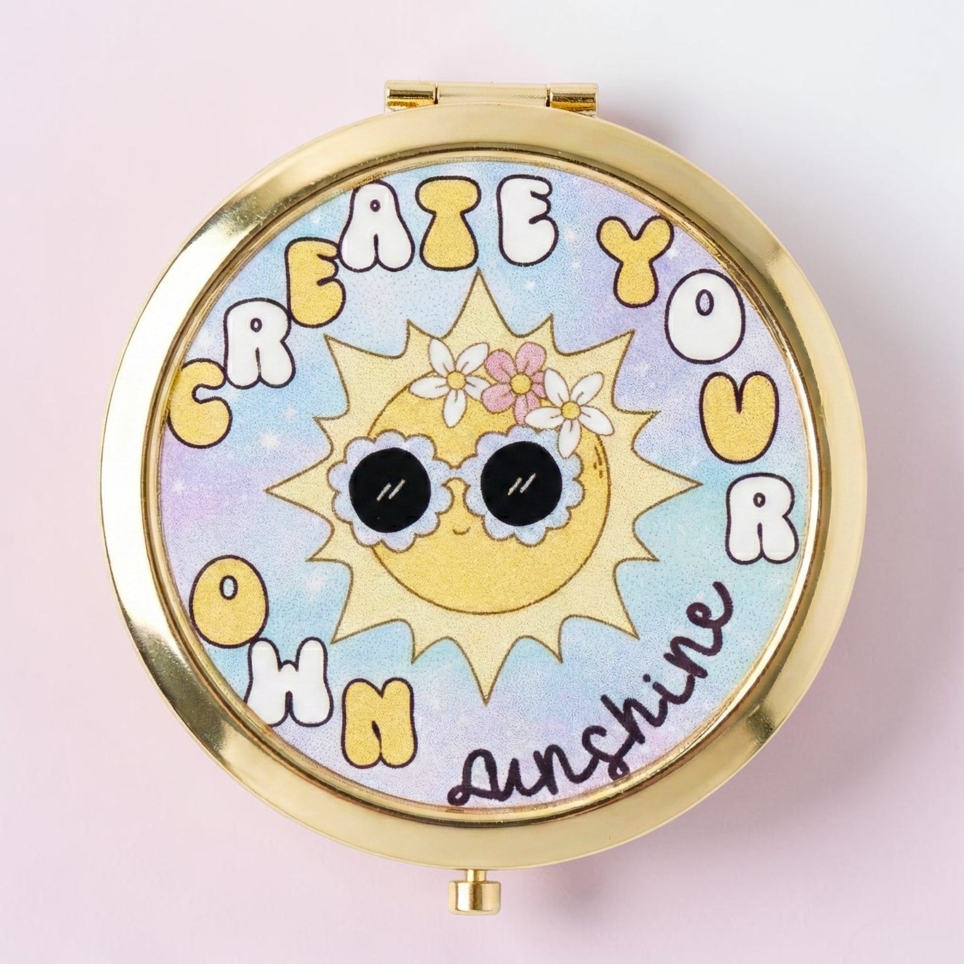 Create Your Own Sunshine Compact Mirror
