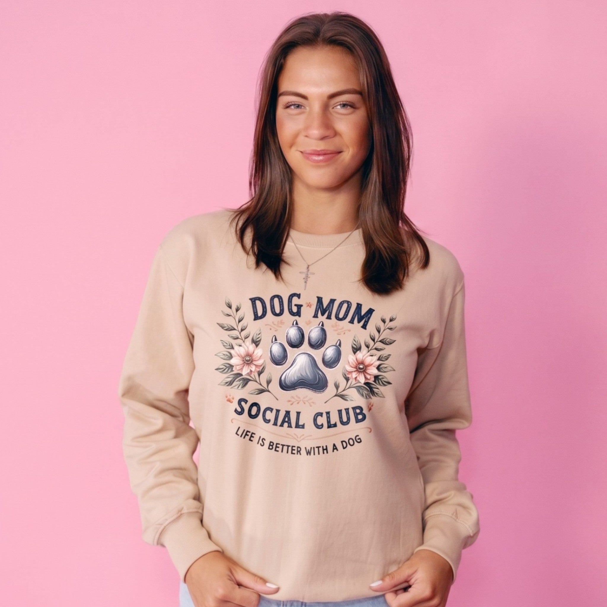 Dog Mom Social Sweatshirt