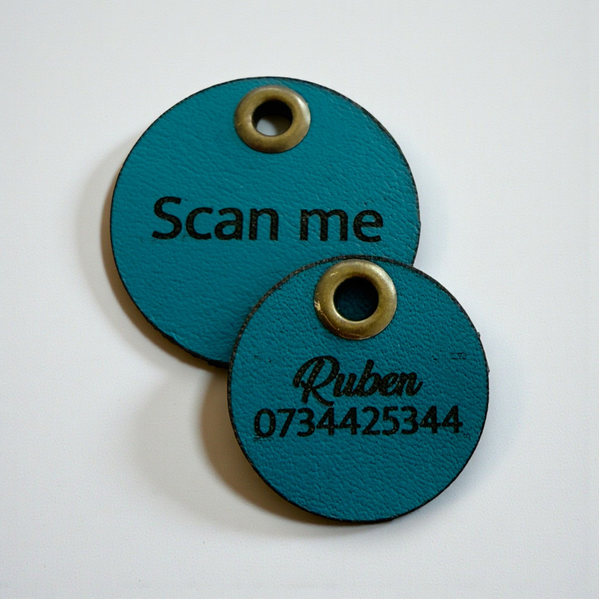 Leather ID Tag - Double