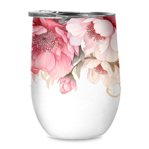 Pink Floral Gin Tumbler