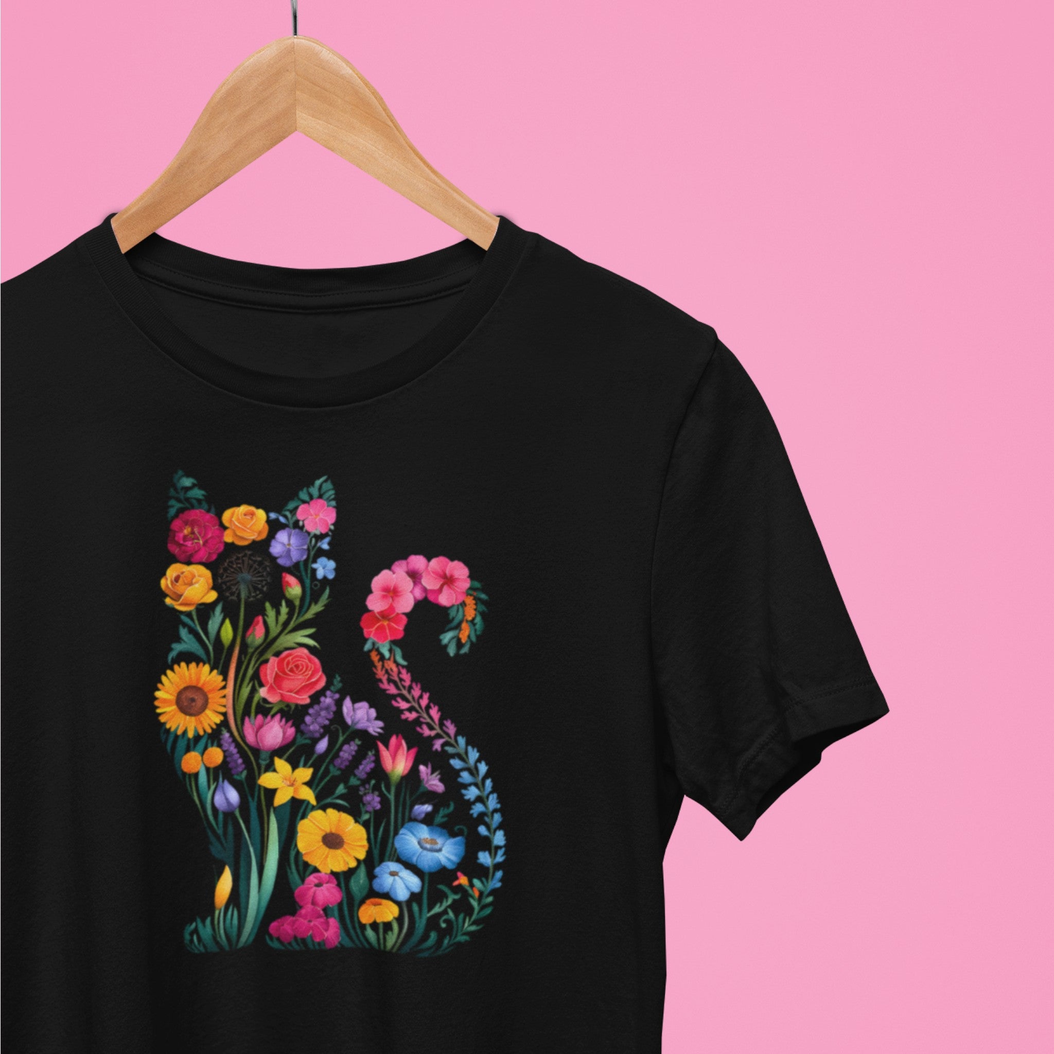 Floral Cat T-shirt