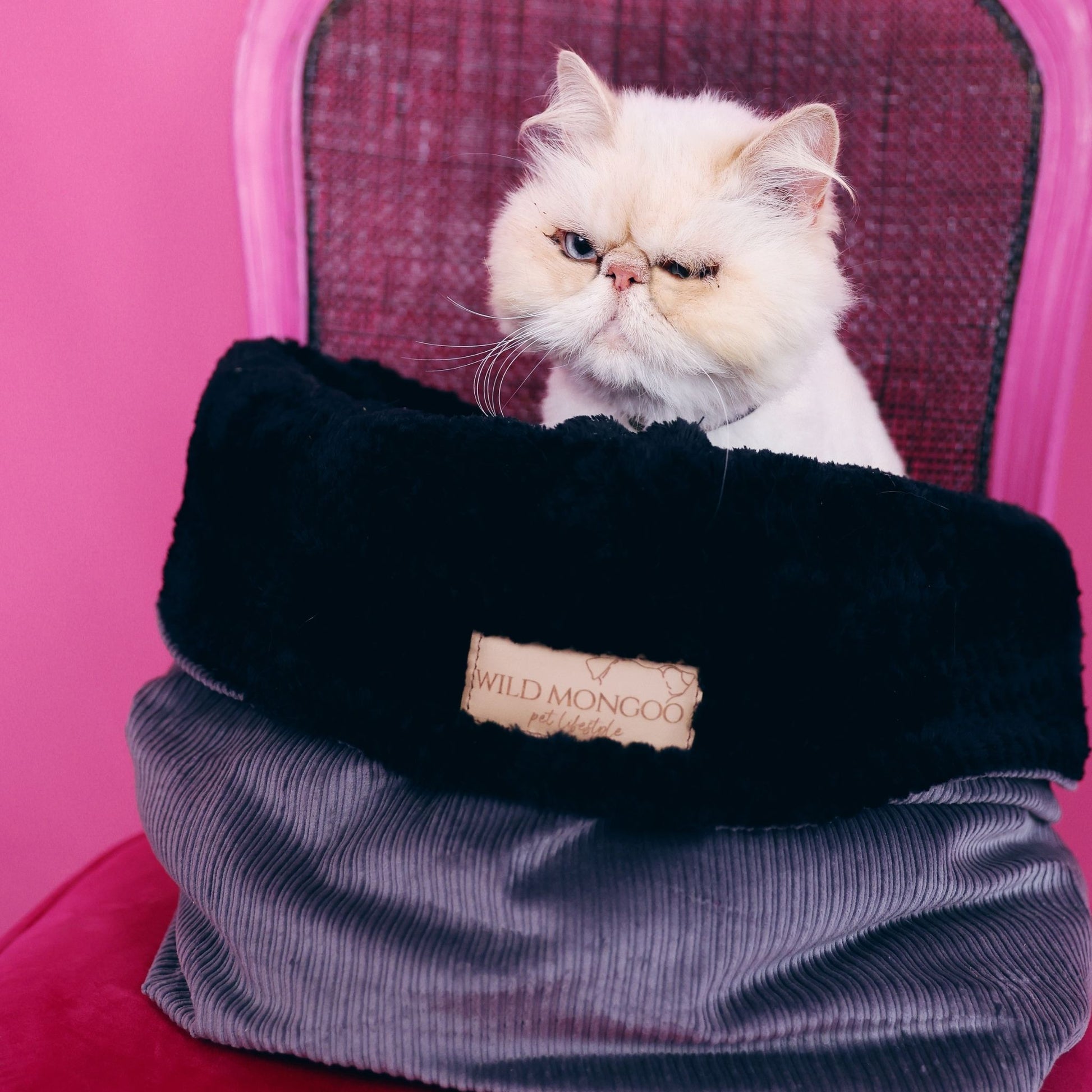 Grey and Black Pet Bed