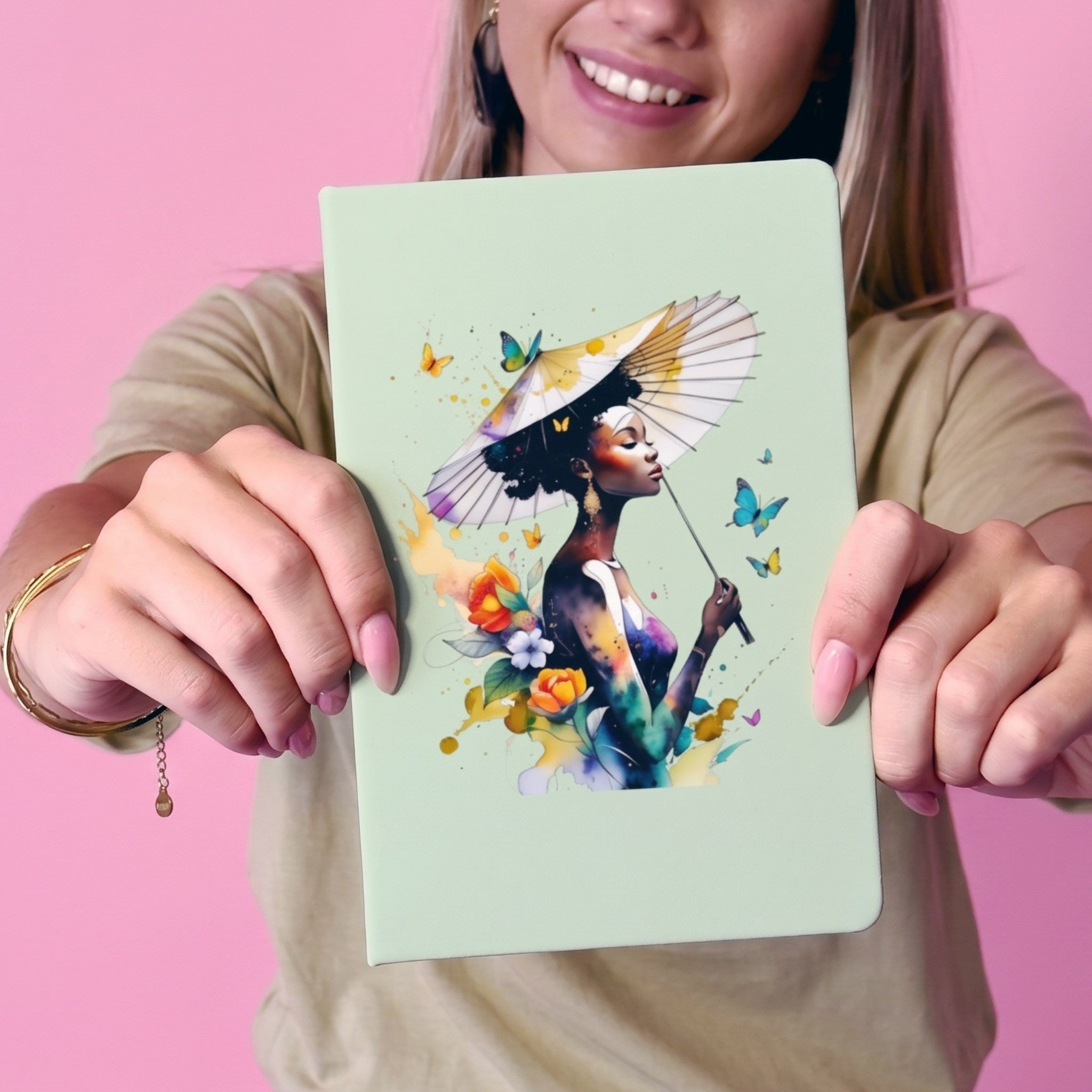 Lady With Umbrella Notebook