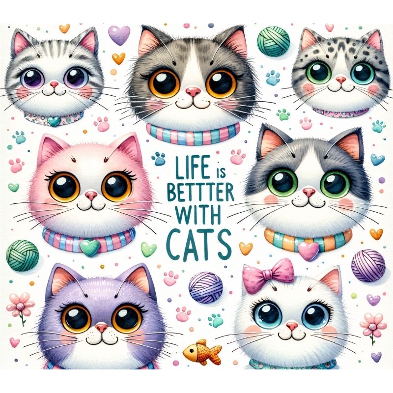 Life is Better with Cats Tumbler