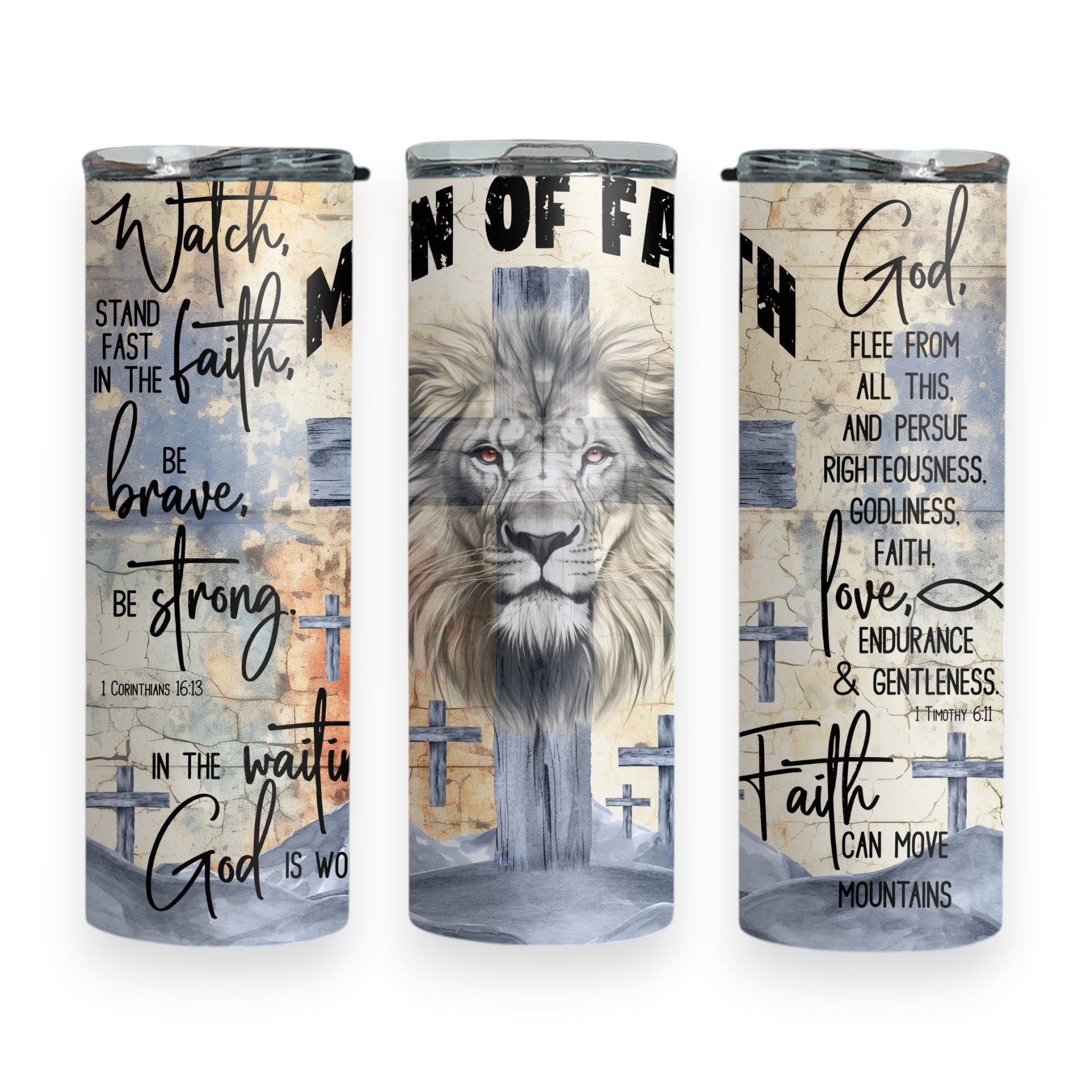 Grey Man Of Faith Tumbler
