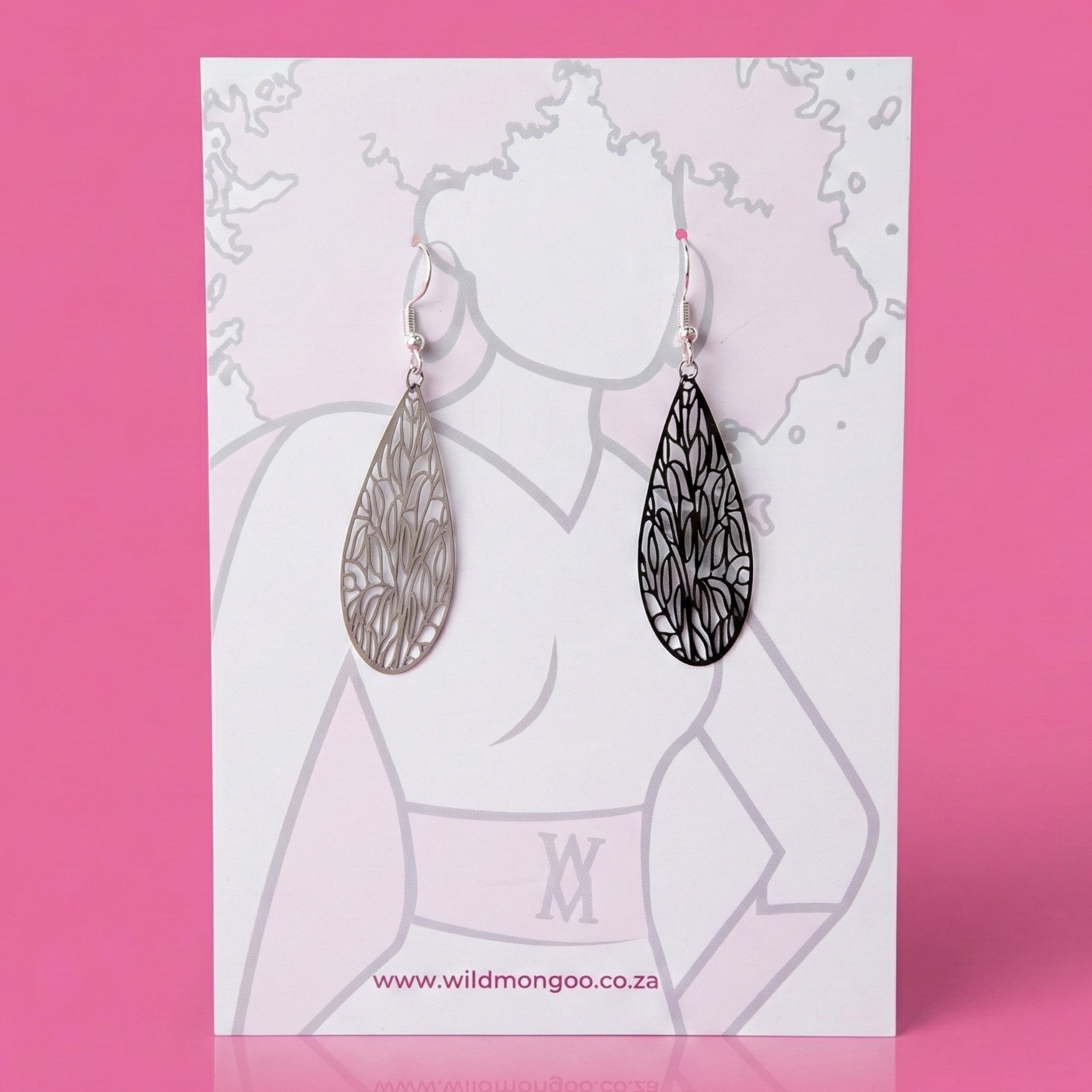 Metal Teardrop Earrings