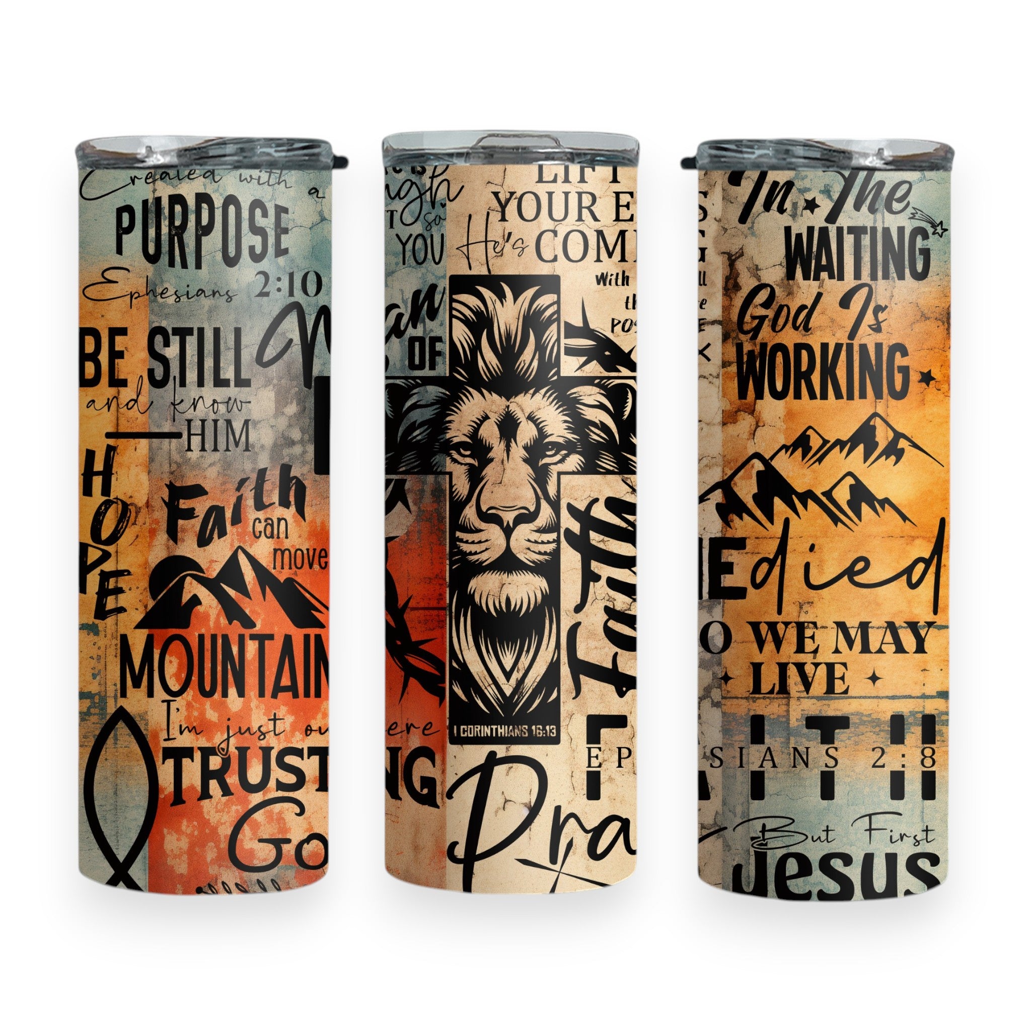 Orange Man Of Faith Tumbler