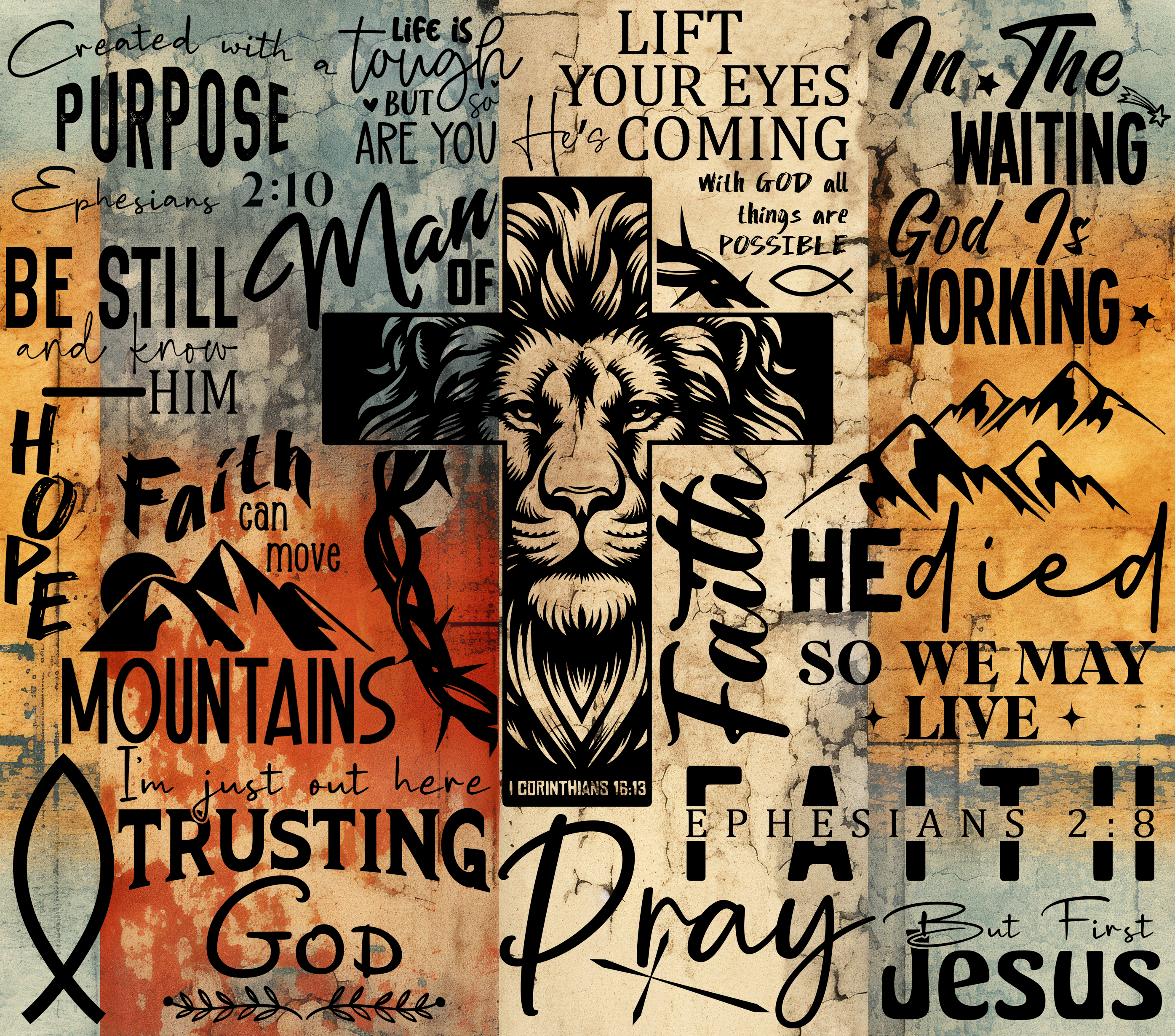 Orange Man Of Faith Tumbler