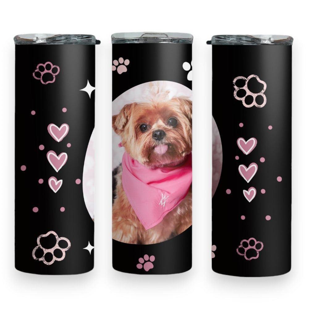 Black and Pink Personalised Tumbler