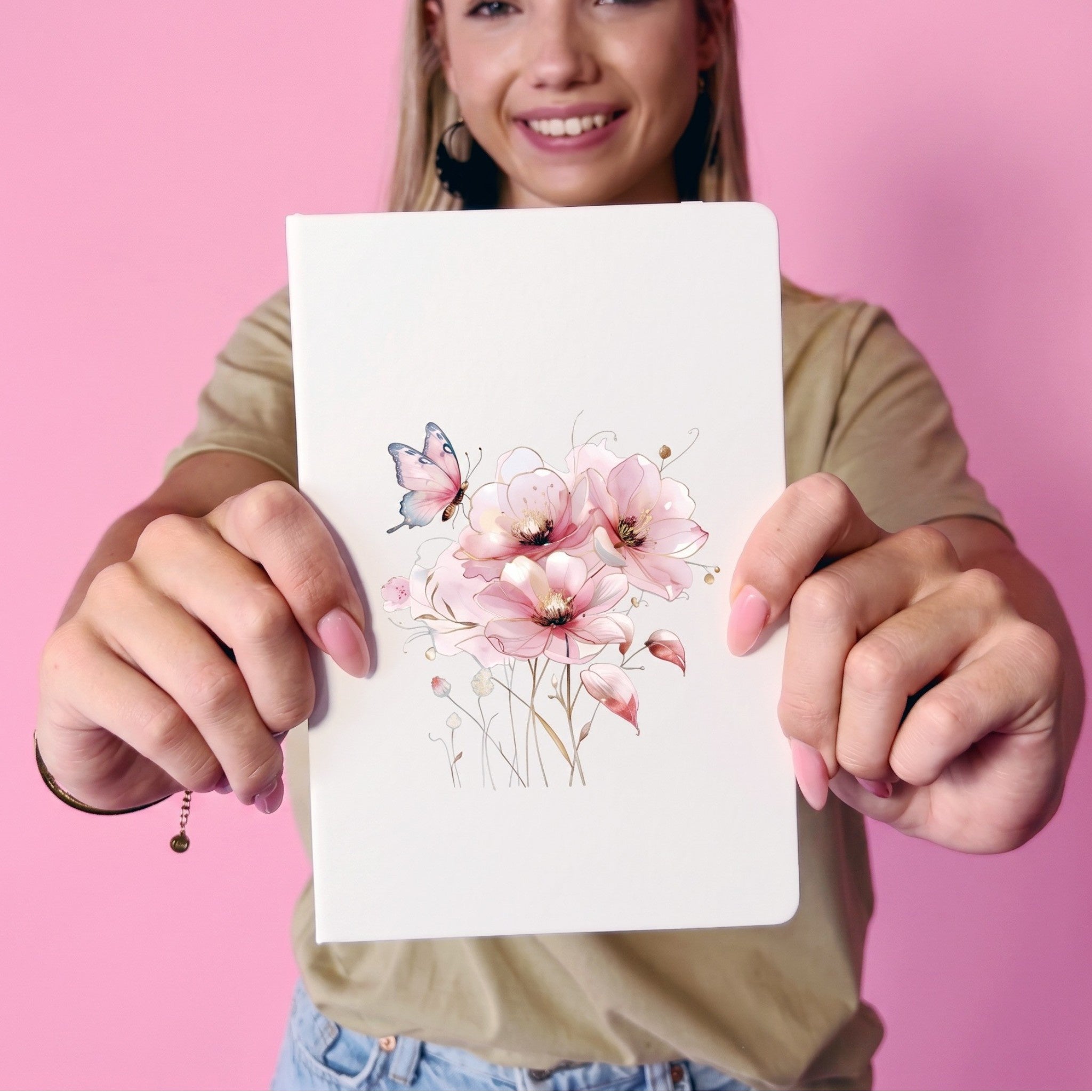 Pink Floral Notebook