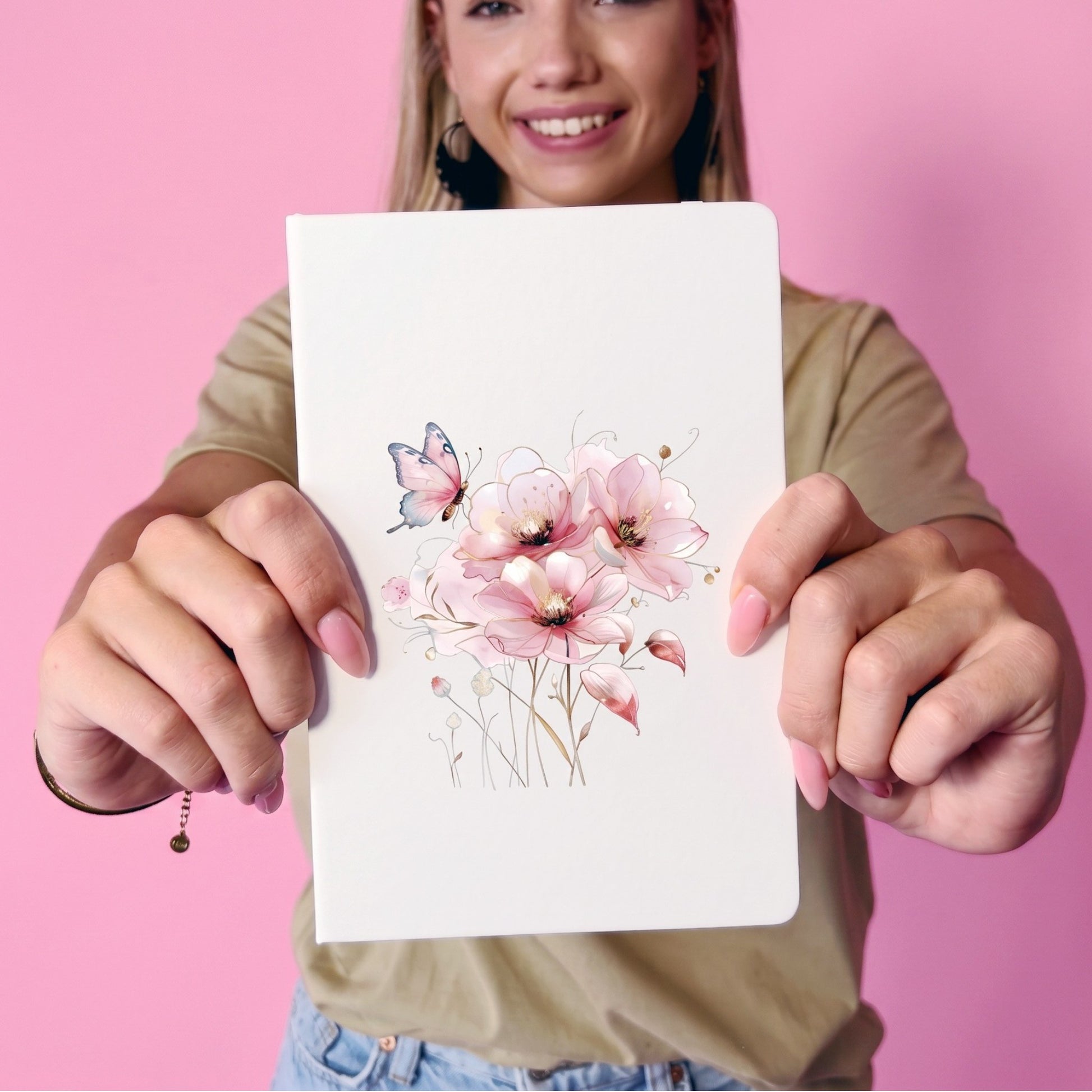 Pink Floral Notebook