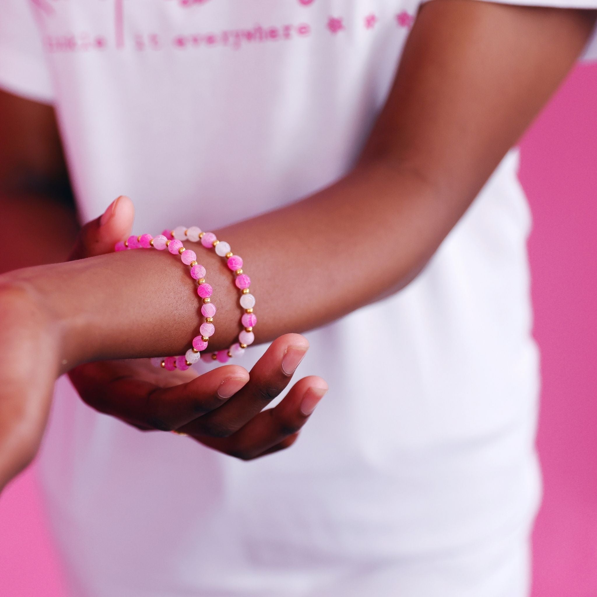 Agaat klip armband