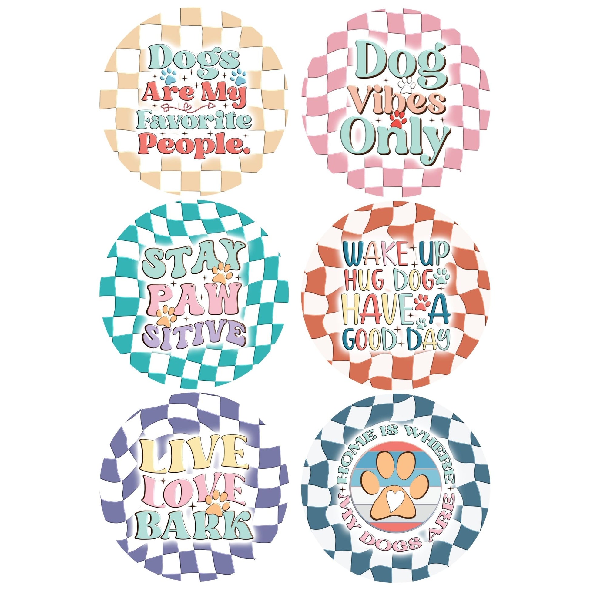 Retro Dog Coaster Set