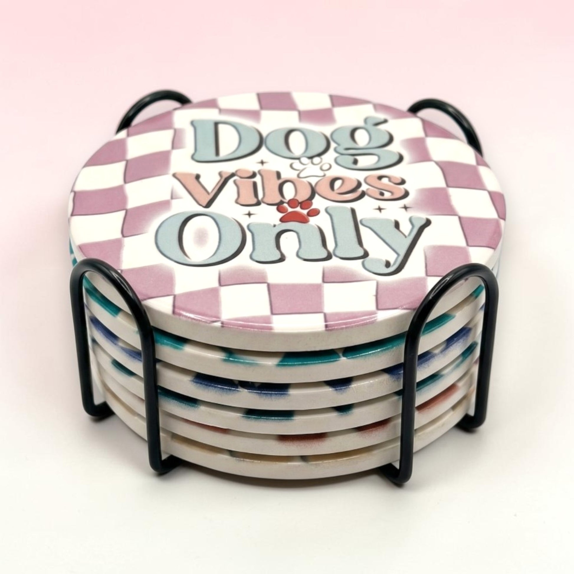 Retro Dog Coaster Set