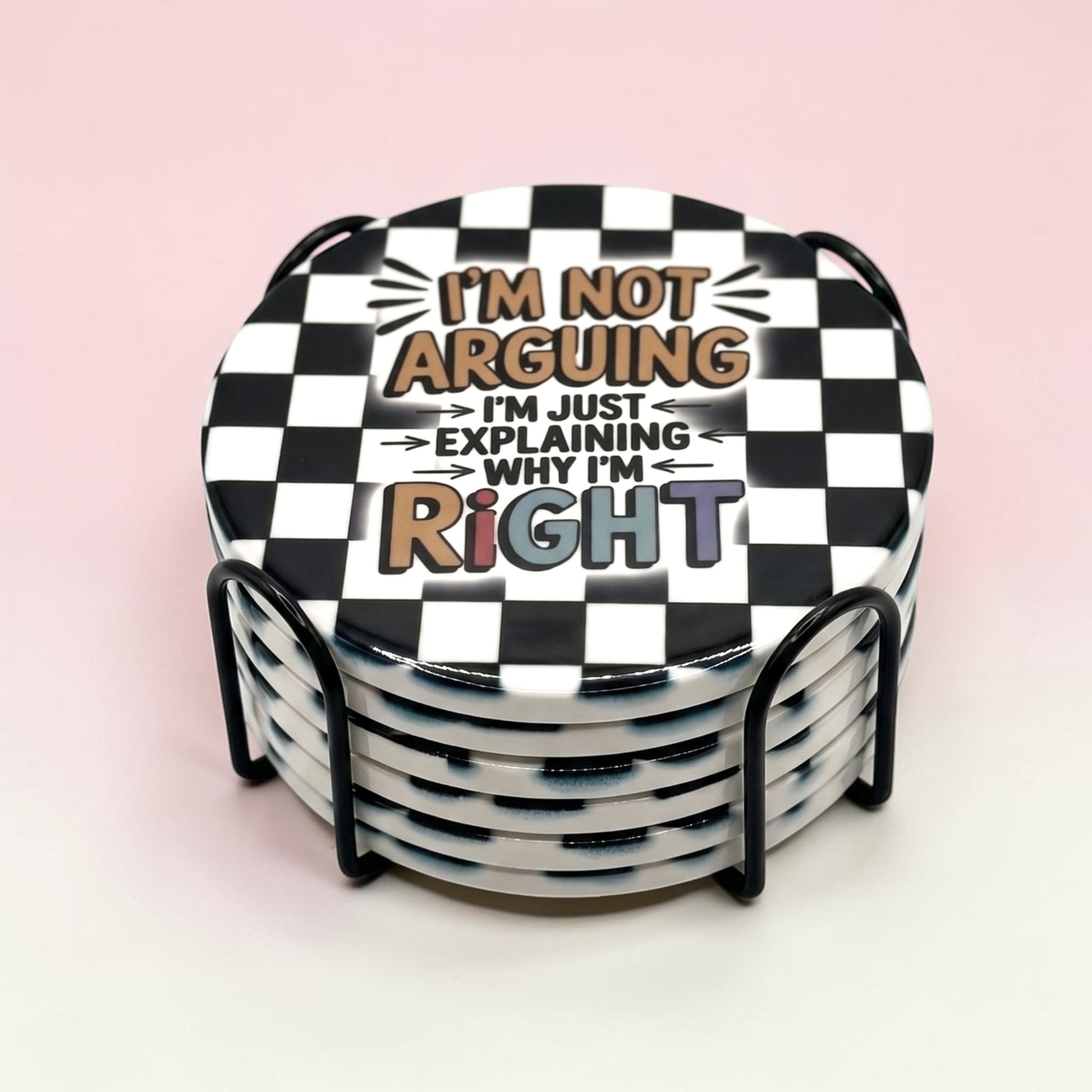 Sarcastic Ceramic Coaster Set