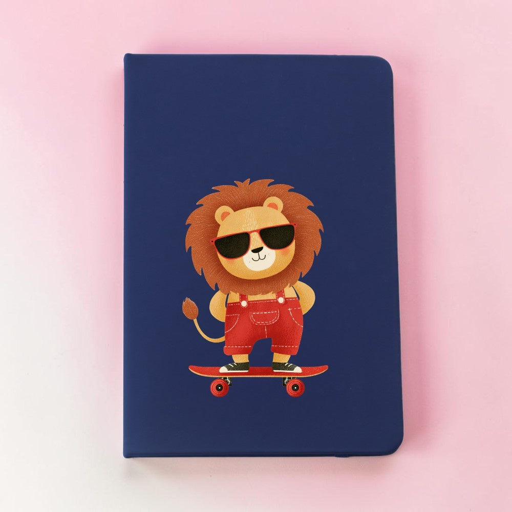 Skateboarding Lion Notebook