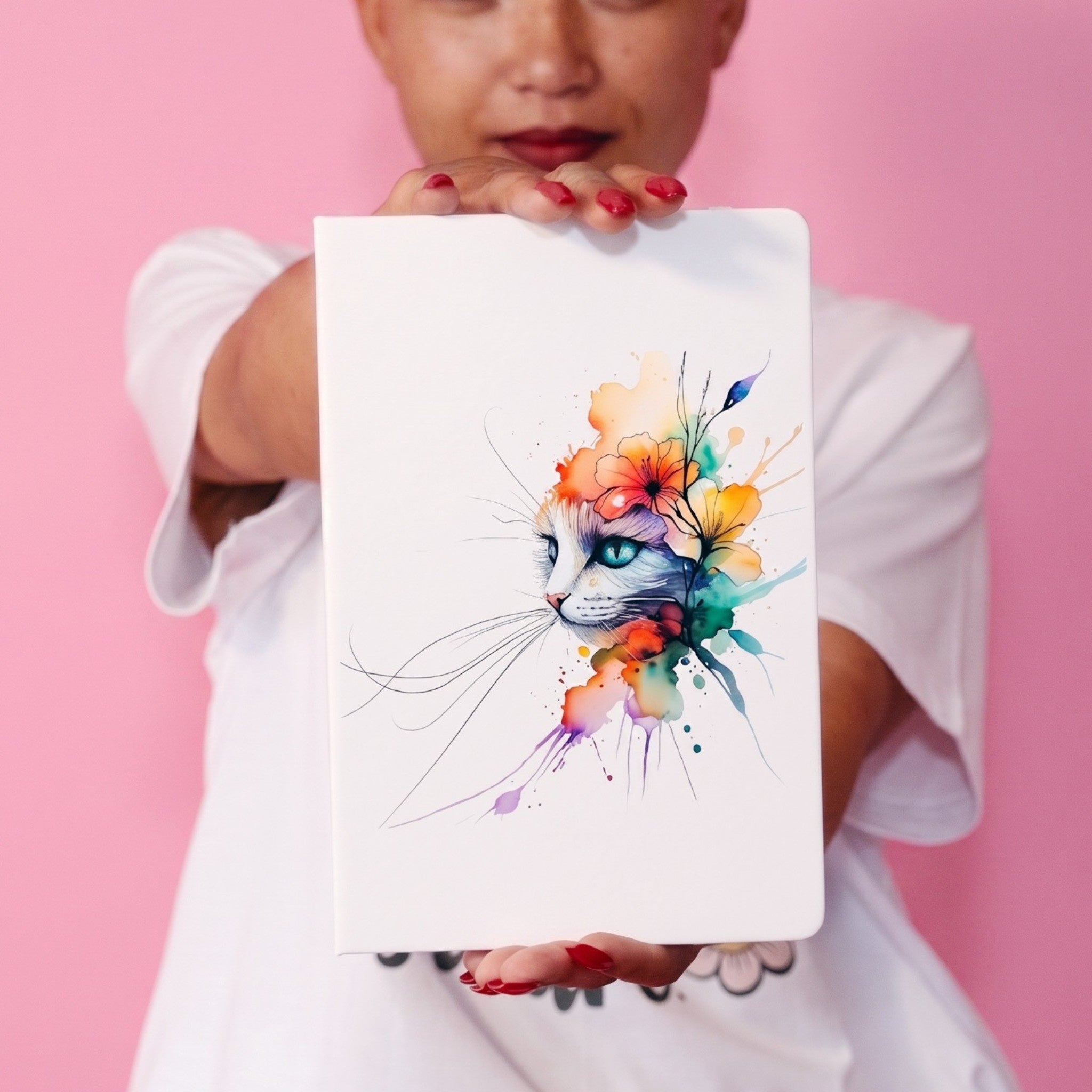 Watercolour Cat Notebook