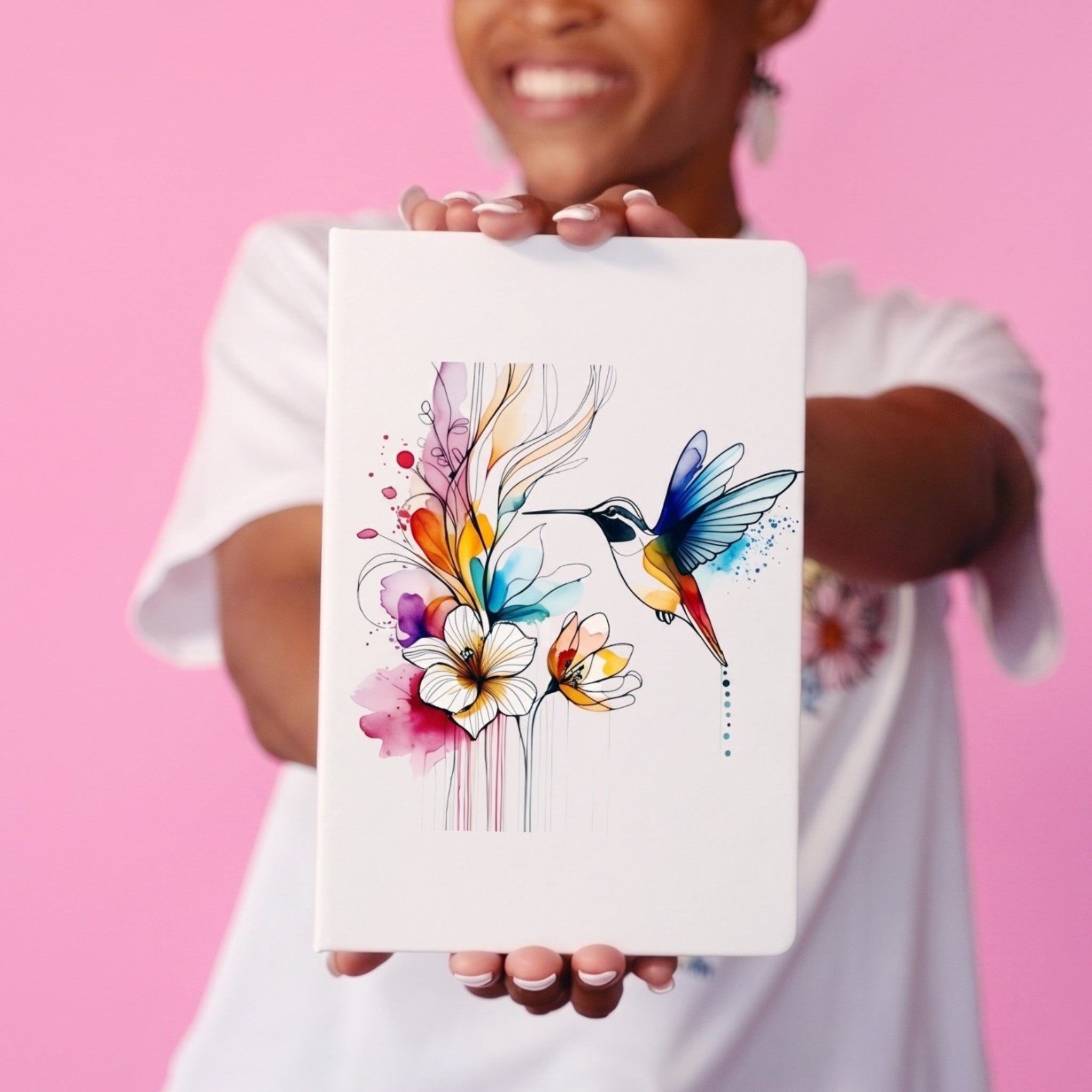 Watercolour Hummingbird Notebook