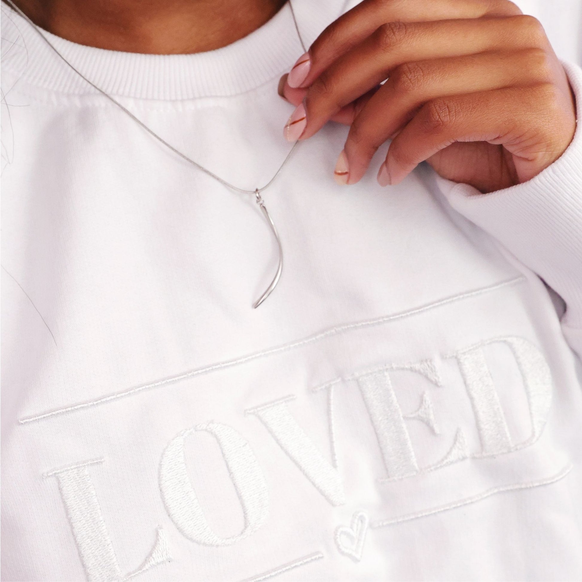 Loved Embroidered Sweatshirt