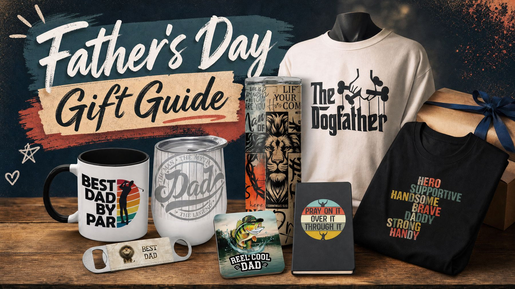Father's Day gifts South Africa - handmade dad mugs, tumblers, Dogfather tee and gifts from Wild Mongoo in George
