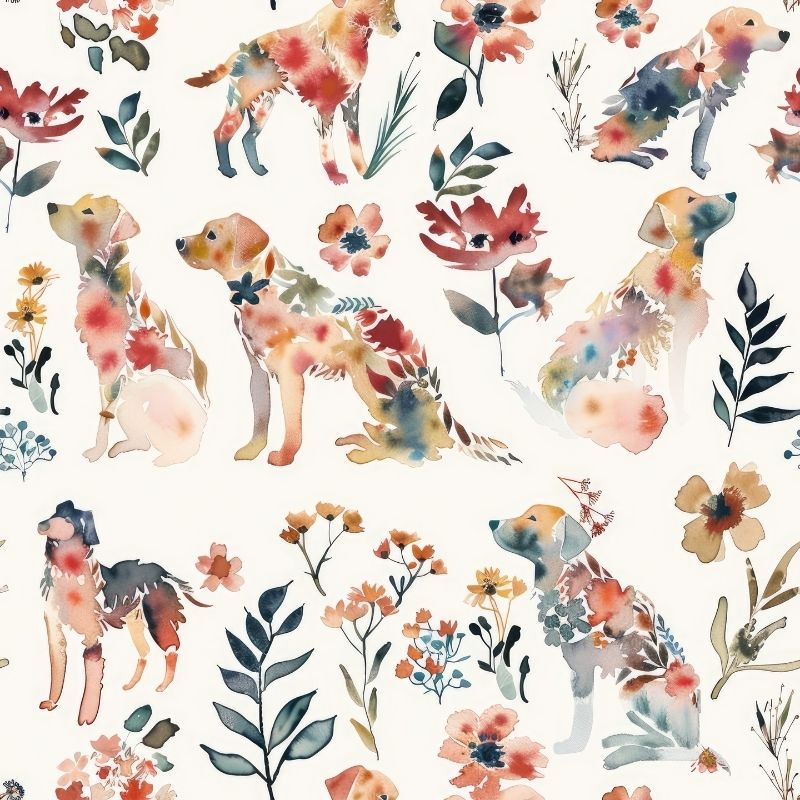 I-Woof kunye ne-Watercolors Waterbottle