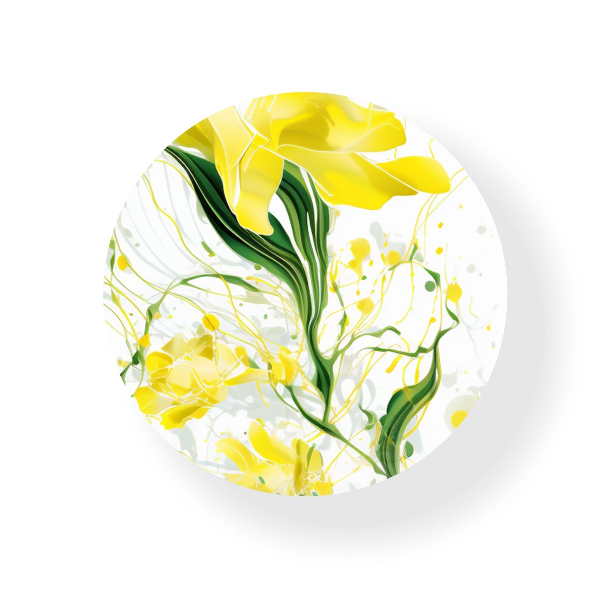 Yellow Floral Coaster