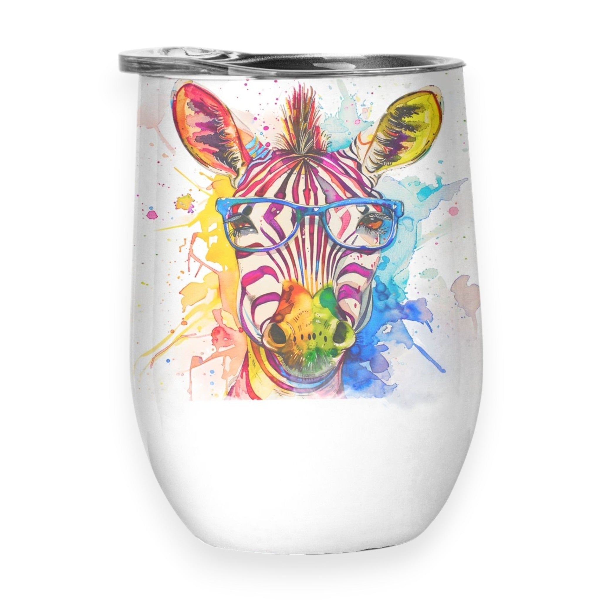 Colourful Zebra Gin Tumbler