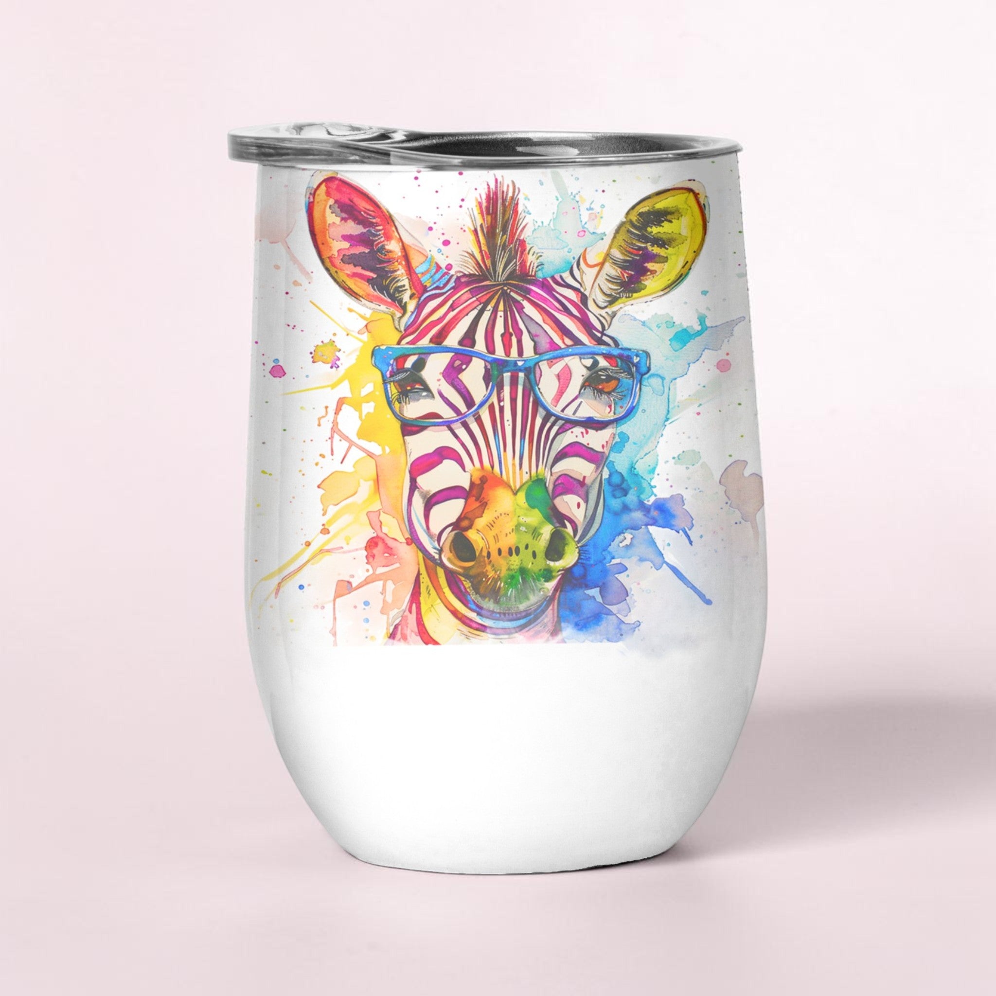 Colourful Zebra Gin Tumbler