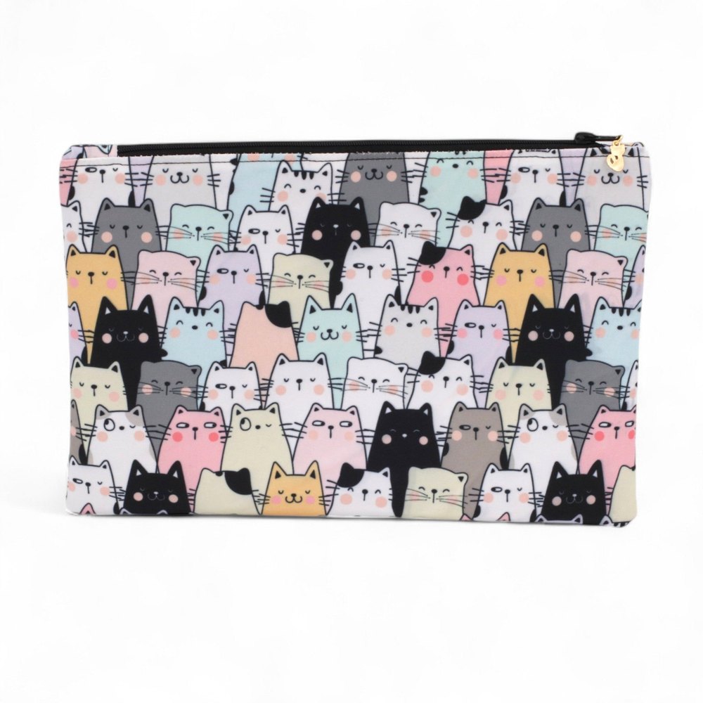 Purr Parade collection - playful cats and kittens print on bags and accessories by Wild Mongoo