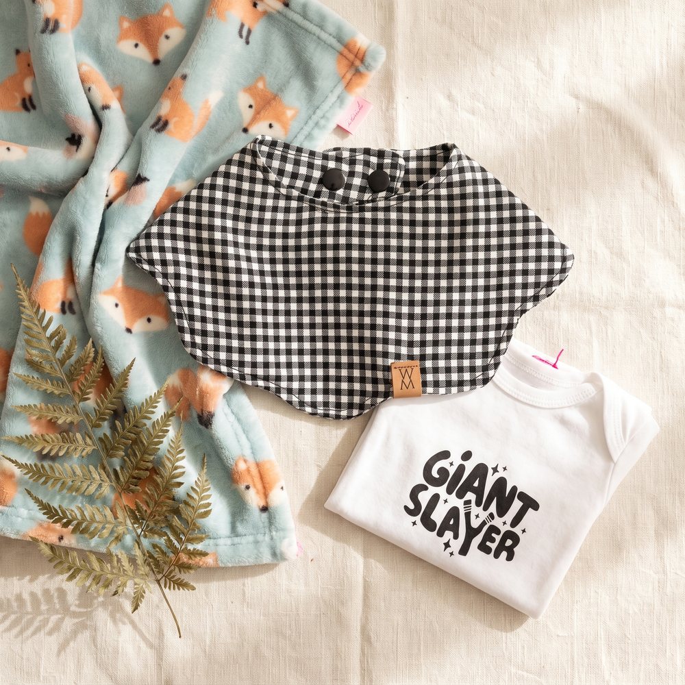 Baby - handmade bibs, snuggle blankets, soft toys and onesies by Wild Mongoo