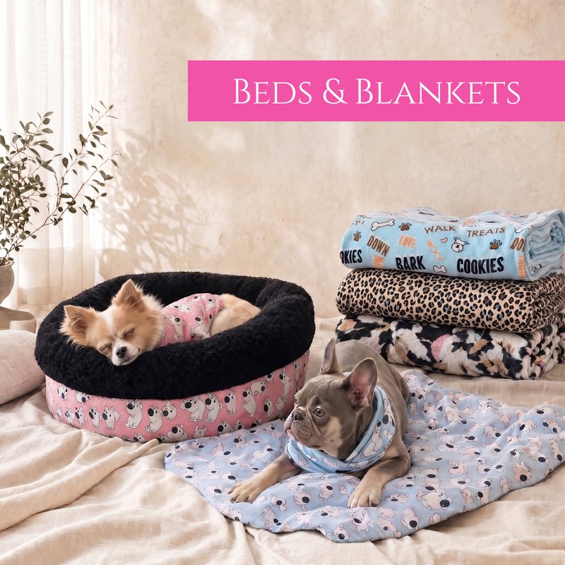 Beds and blankets - handmade pet beds and soft printed blankets for dogs and cats by Wild Mongoo